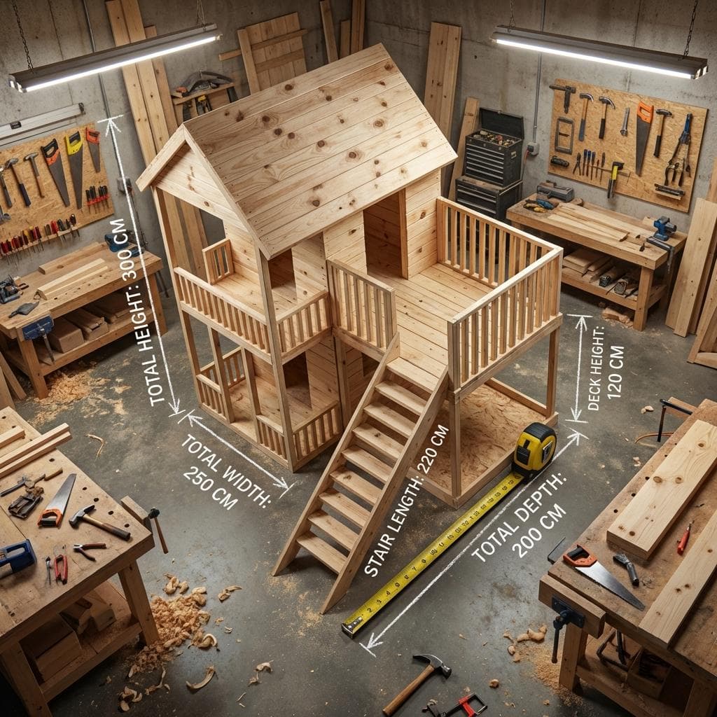 DIY Playhouse Plans — Material and lumber overview