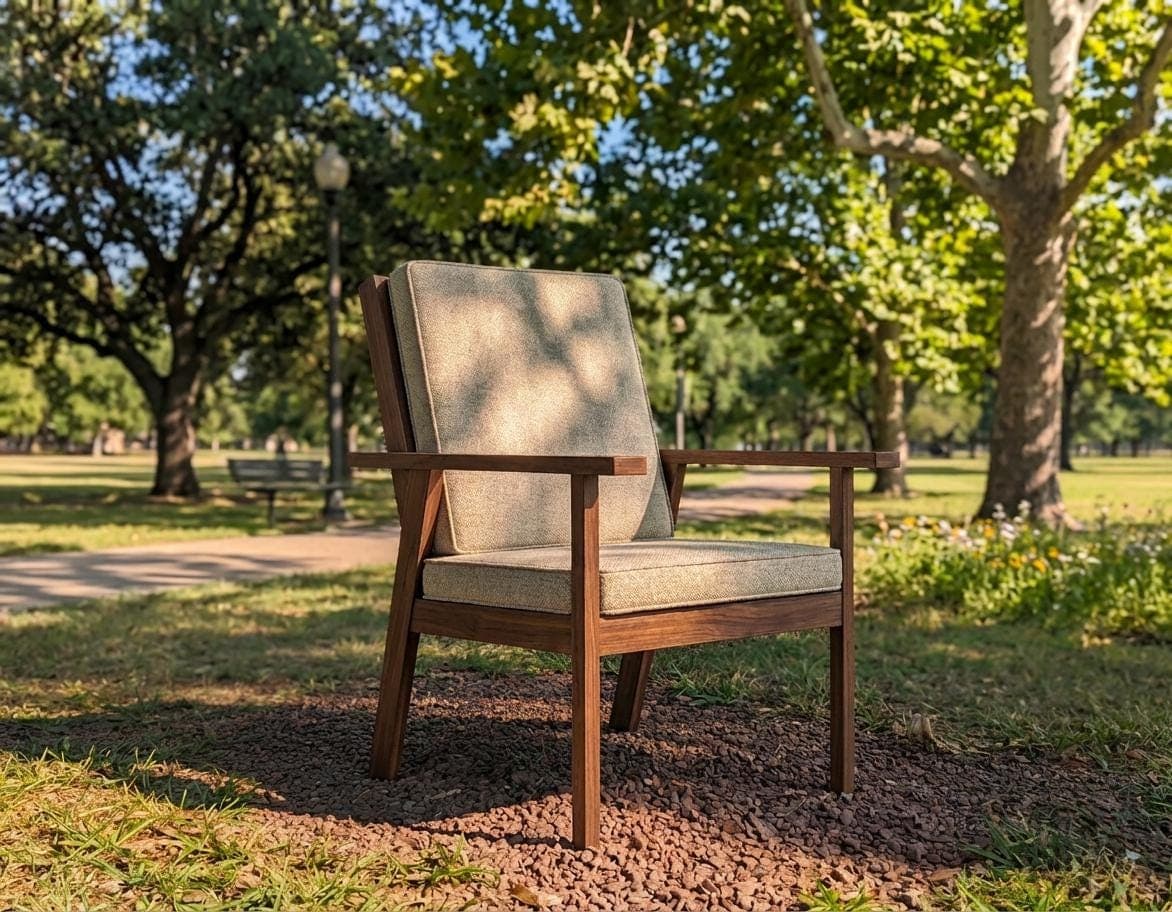 DIY Outdoor Lounge Chair Plans — 3D exploded assembly view