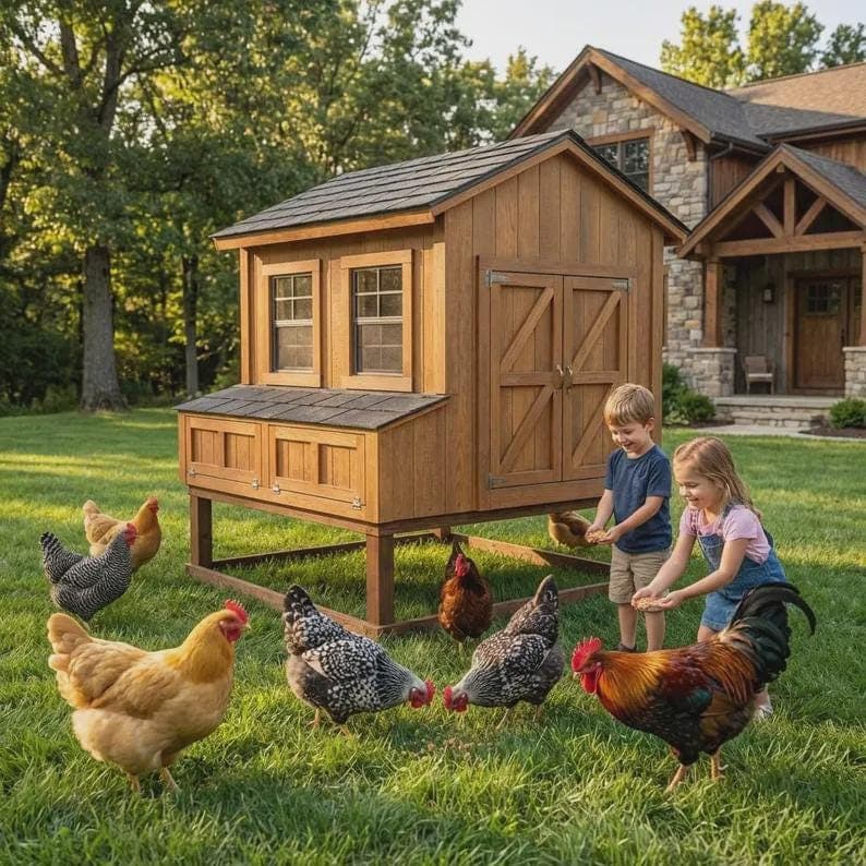 DIY Raised Chicken Coop Plans — Dimension diagram