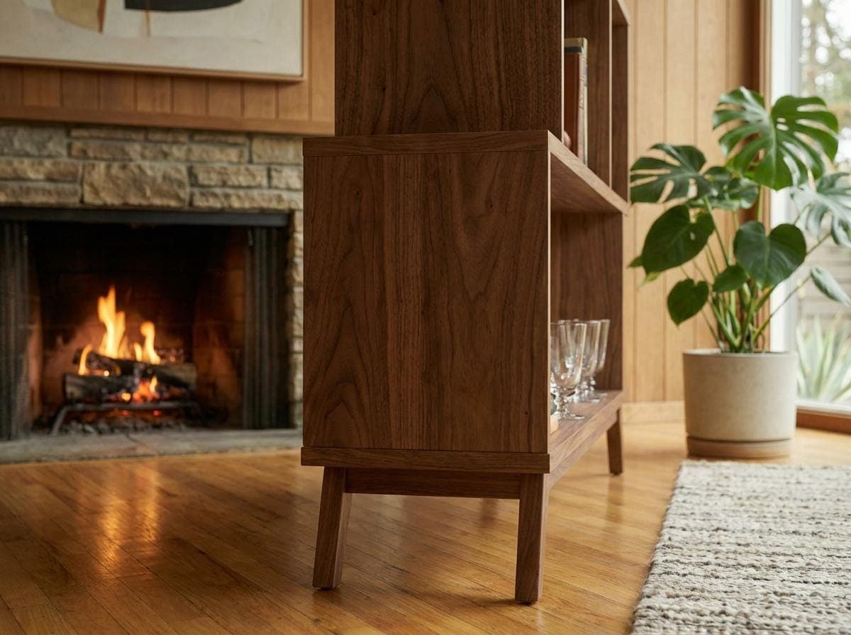 Mid-Century Modern Bookshelf Plans — Finished build photo