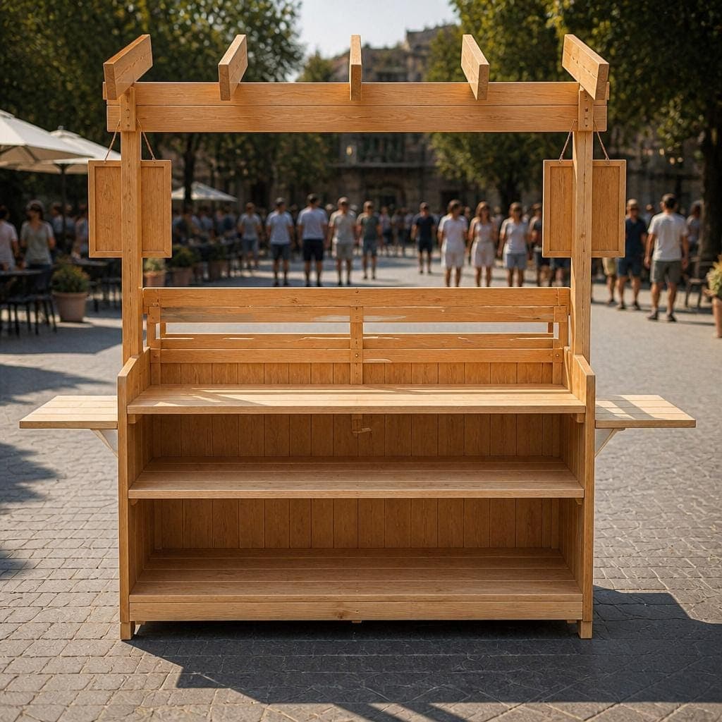DIY Collapsible Coffee Cart Plans — Dimension diagram