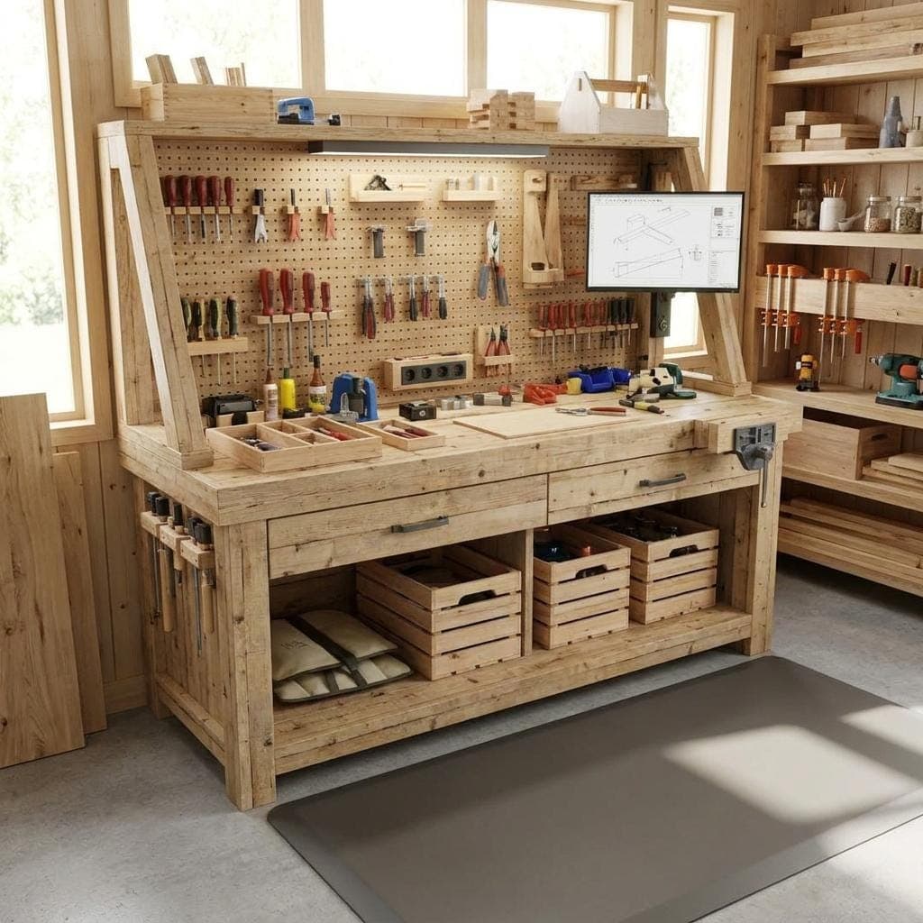 DIY Workbench Plans — Step-by-Step DIY Woodworking Plans PDF Blueprint