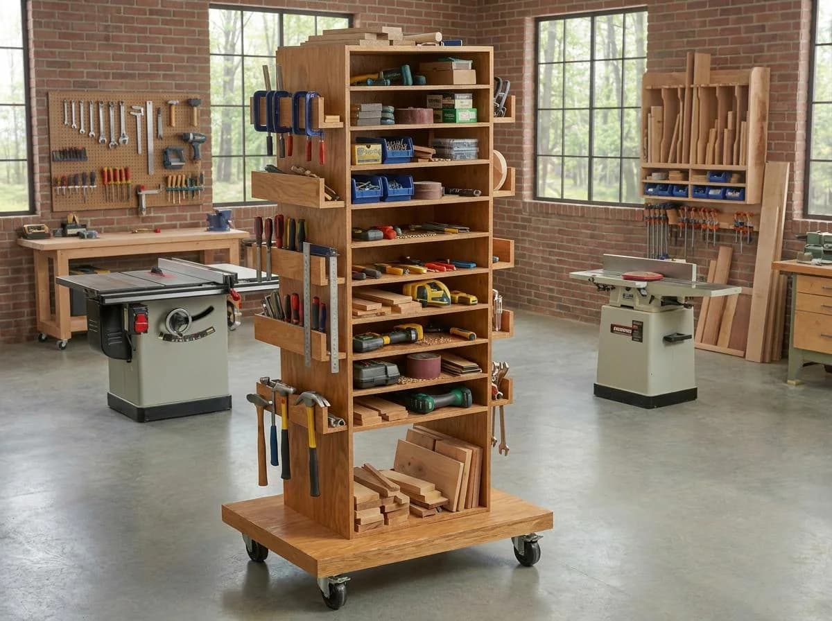 DIY Rolling Tool Station Plans — Cut list and material detail