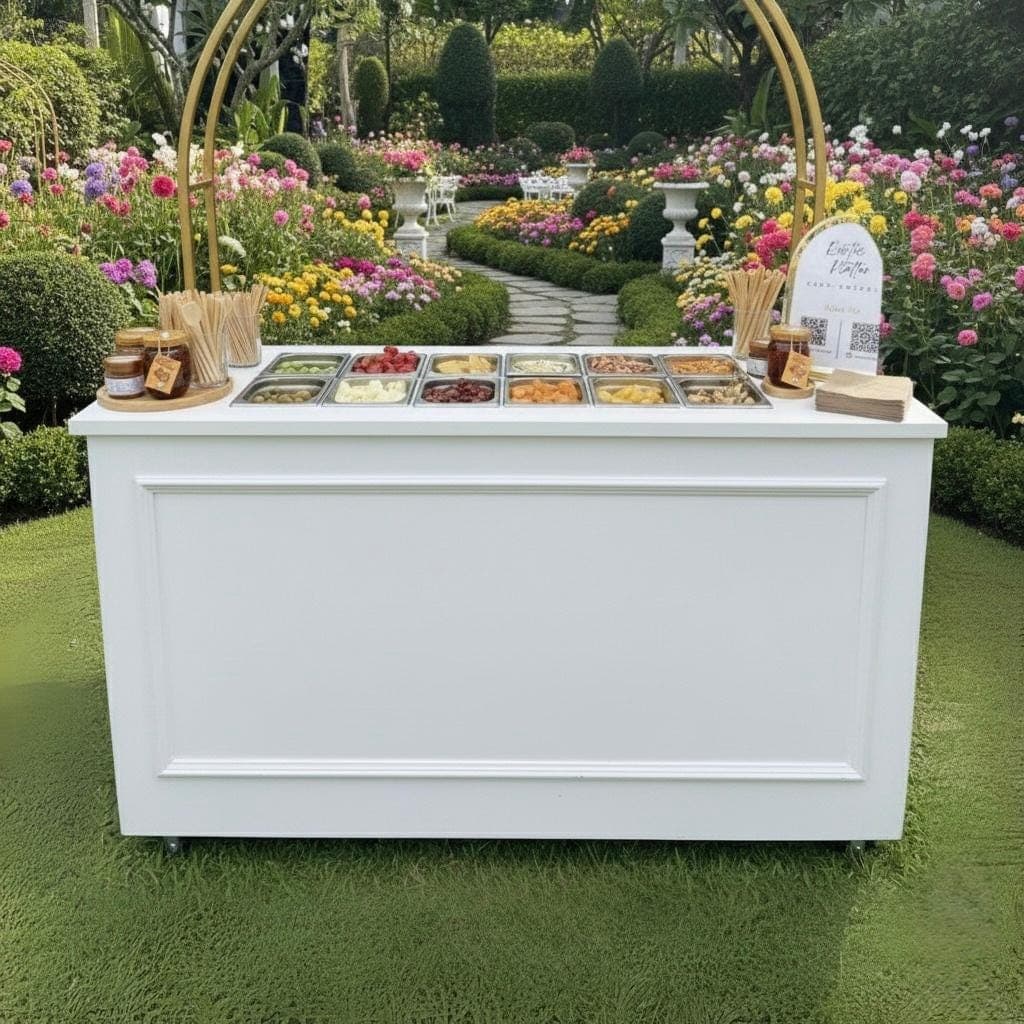Portable Charcuterie Cart DIY Plans — 3D exploded assembly view