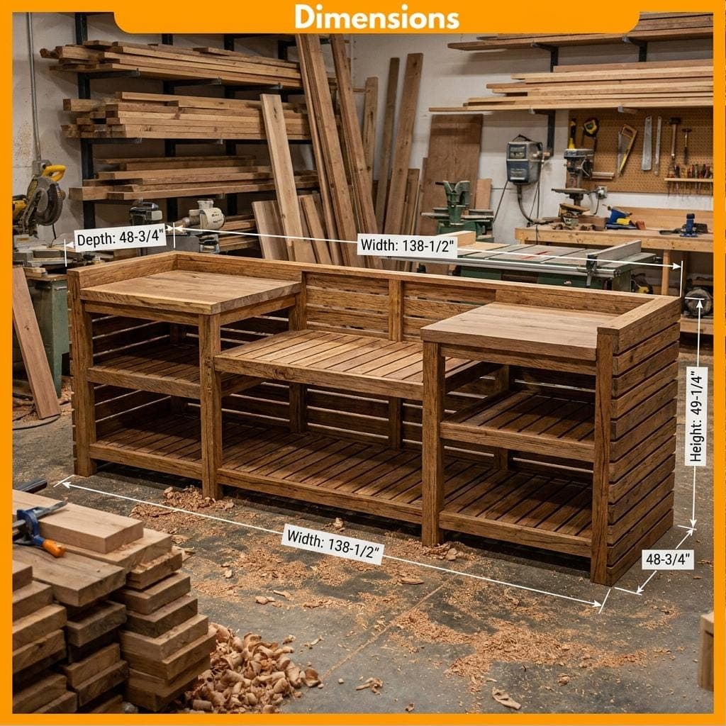 DIY Outdoor Kitchen Plans — 3D exploded assembly view