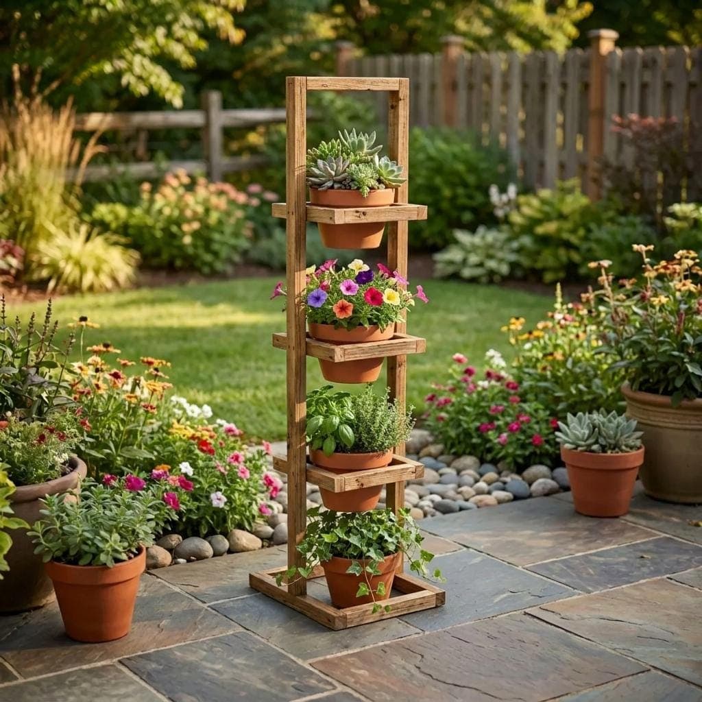 3-Tier Farmhouse Planter Stand Plans — Material and lumber overview