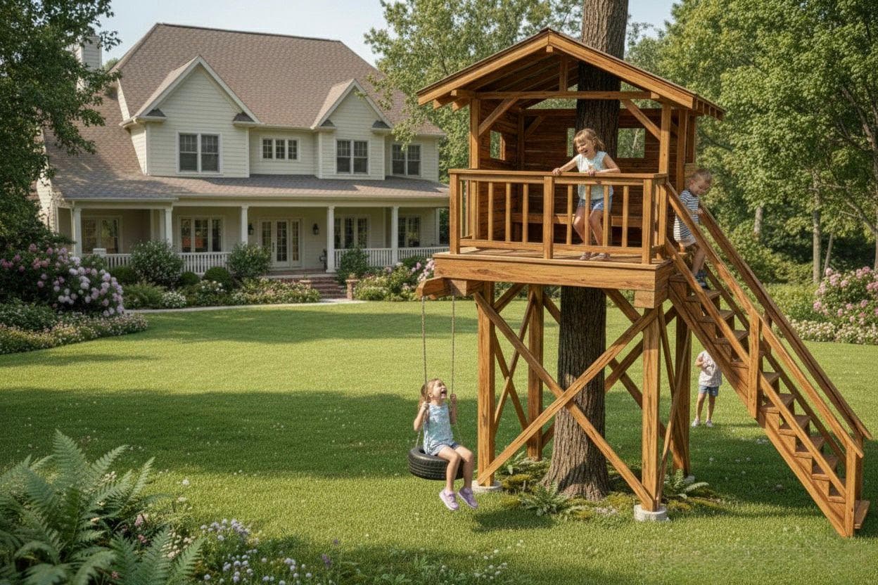 Treehouse Plans PDF — Material and lumber overview