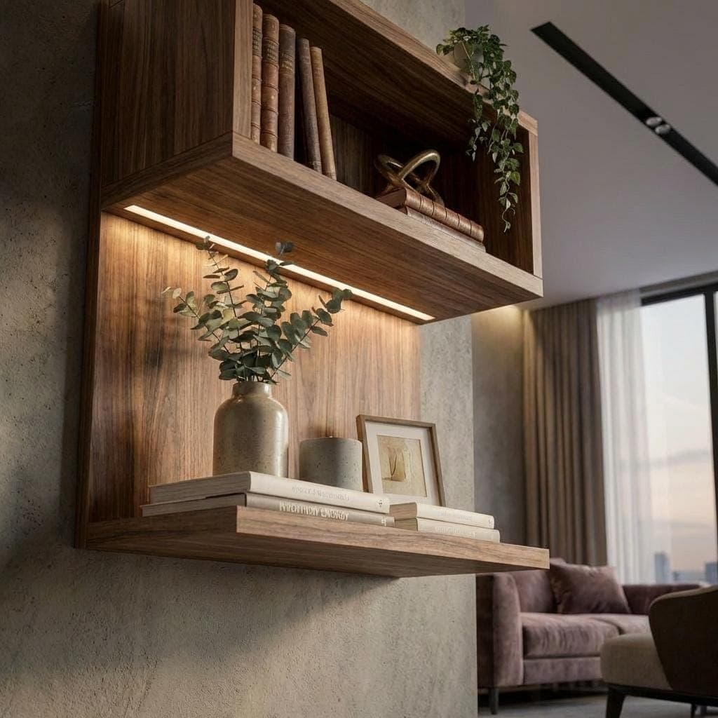 DIY S-Shaped Floating Shelf Plans — Cut list and material detail