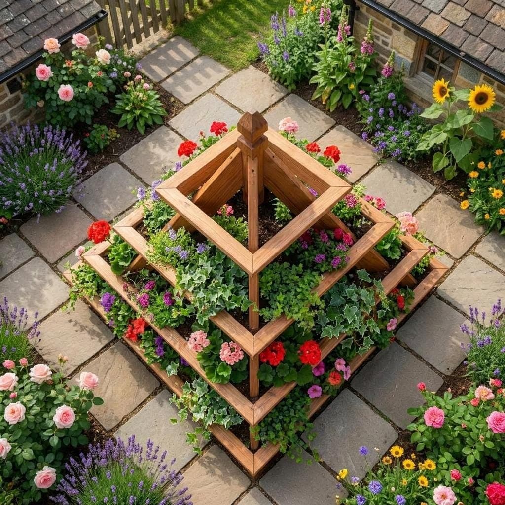DIY Pyramid Strawberry Planter Plans — Material and lumber overview