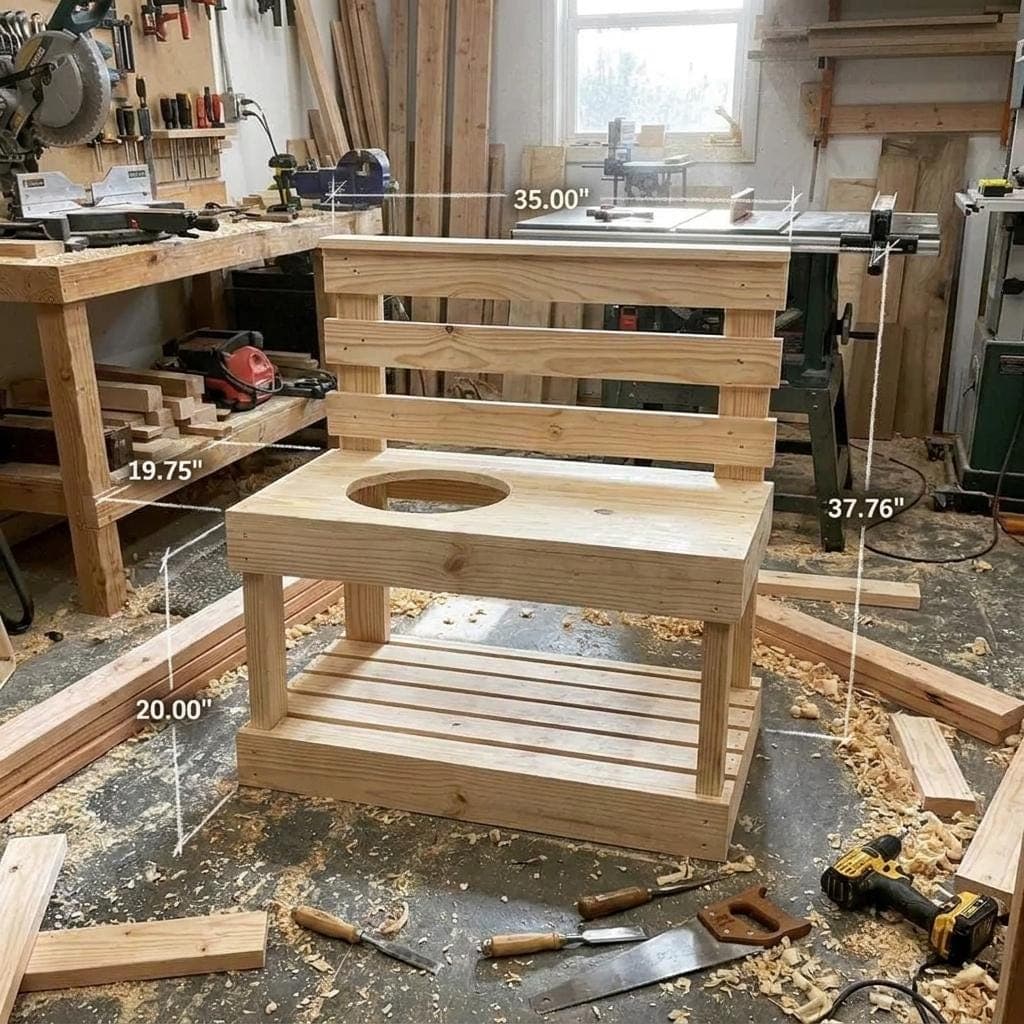 Easy DIY Mud Kitchen Plans — Step-by-step 3D assembly diagram