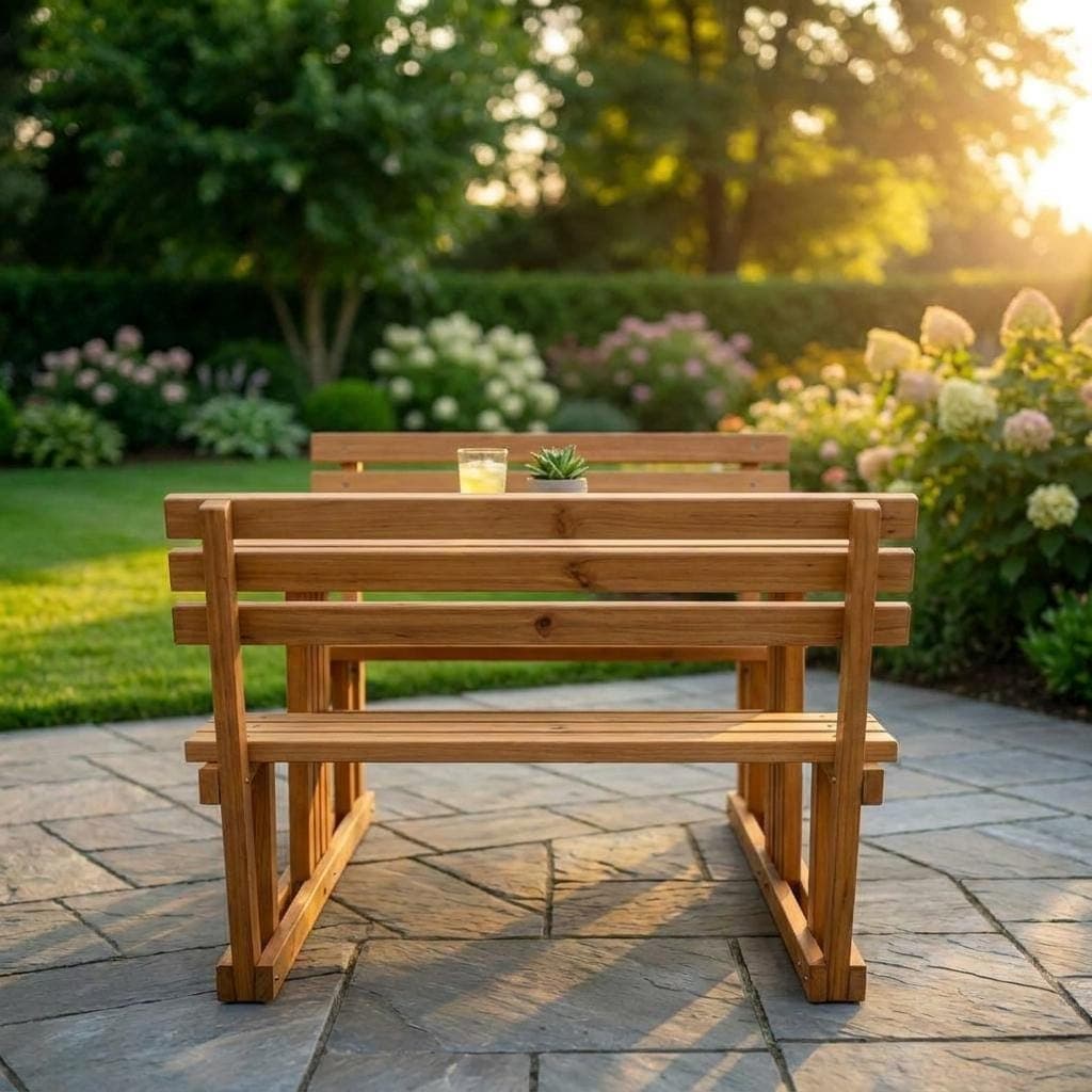 DIY Picnic Table Plans — Finished build photo