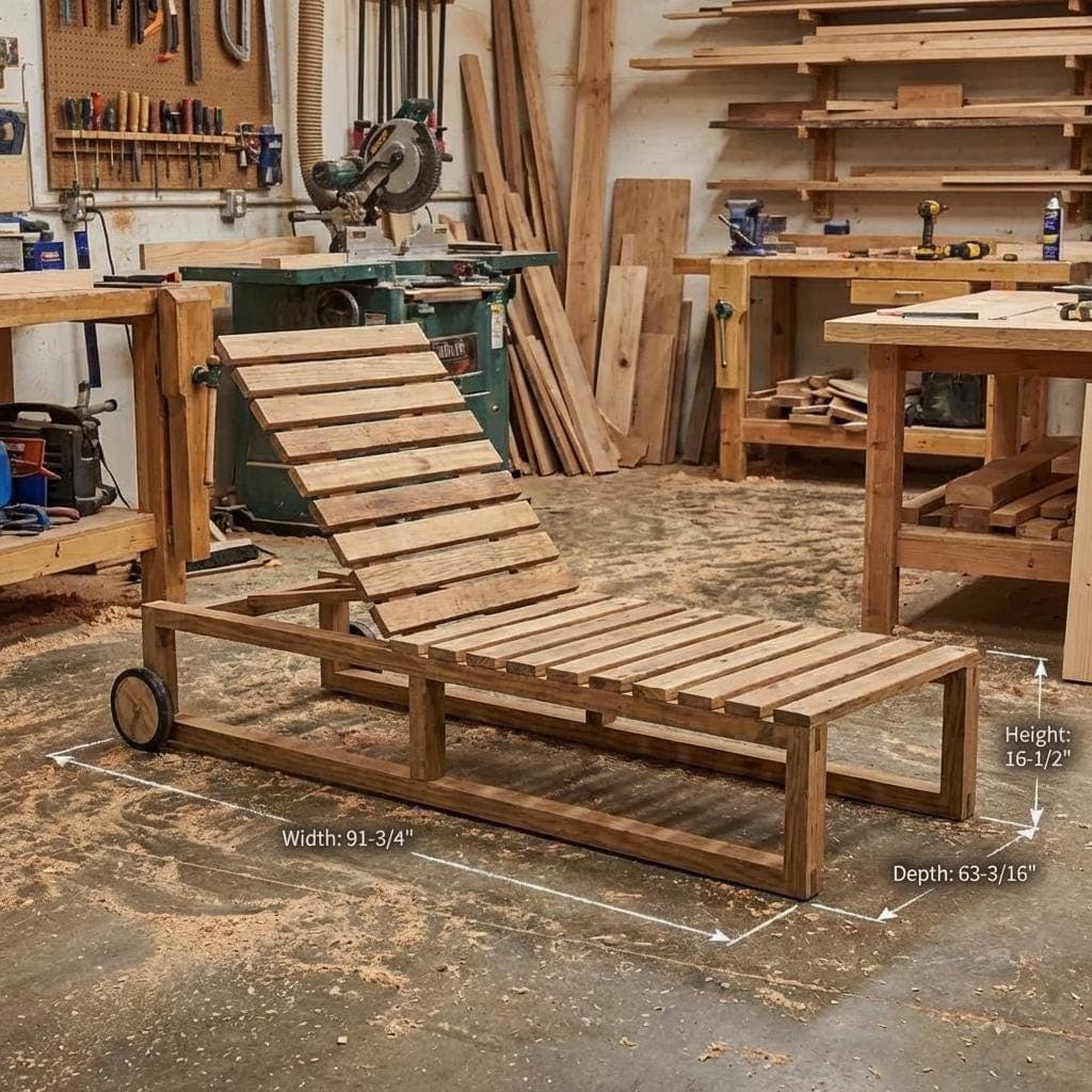 DIY Chaise Lounge Plans — Material and lumber overview