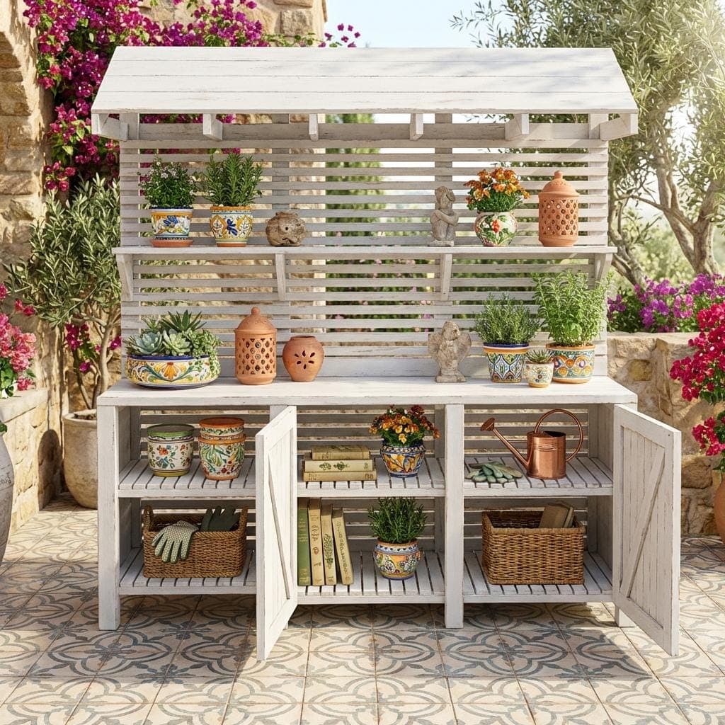 DIY Potting Bench Plans with Storage — Step-by-Step DIY Woodworking Plans PDF Blueprint