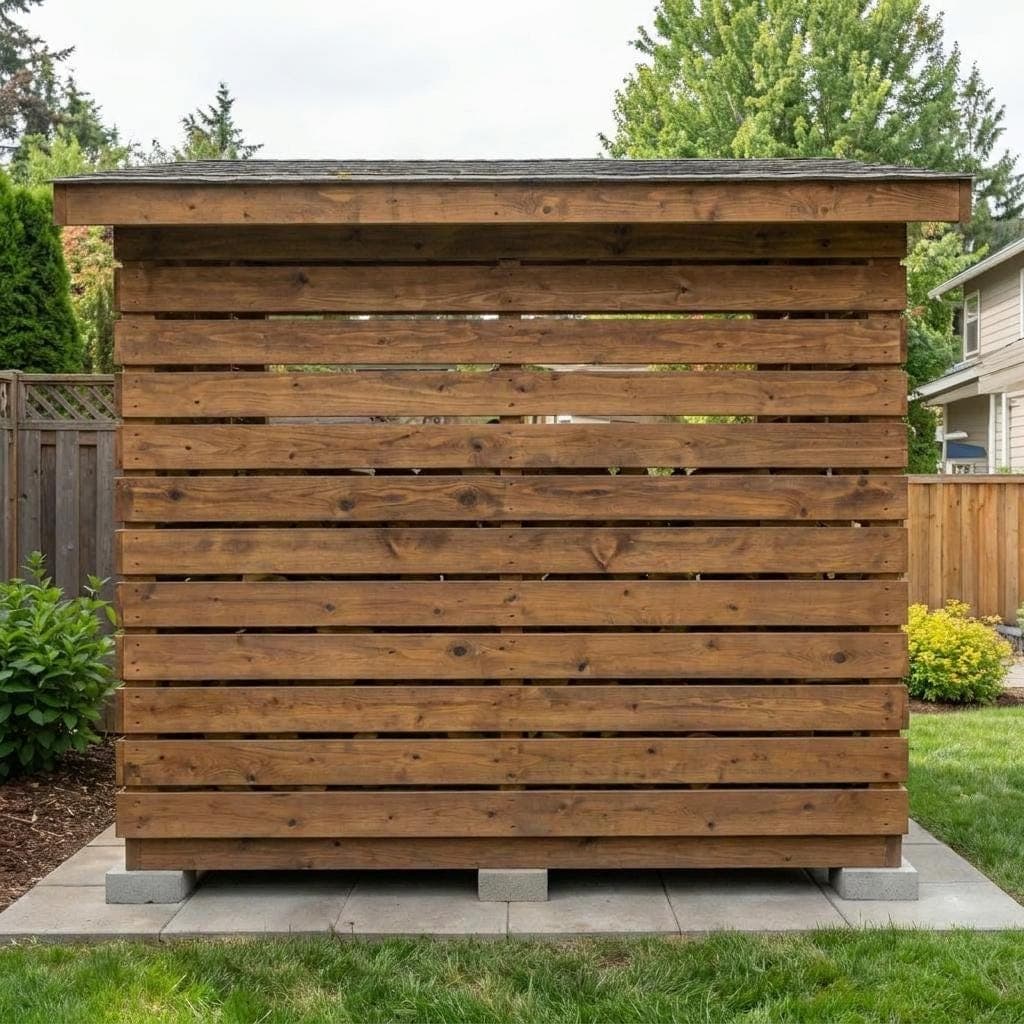 Modern Firewood Shed Plan — Material and lumber overview