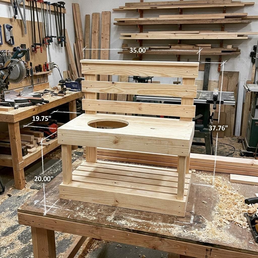 Kids Mud Kitchen Woodworking Plans — Step-by-step 3D assembly diagram