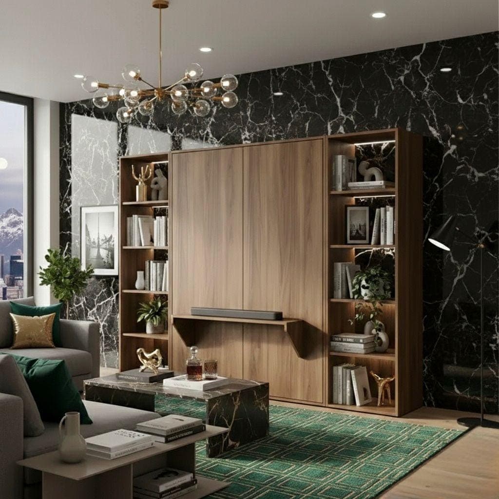 DIY Queen Murphy Bed with Desk Plans — Cut list and material detail