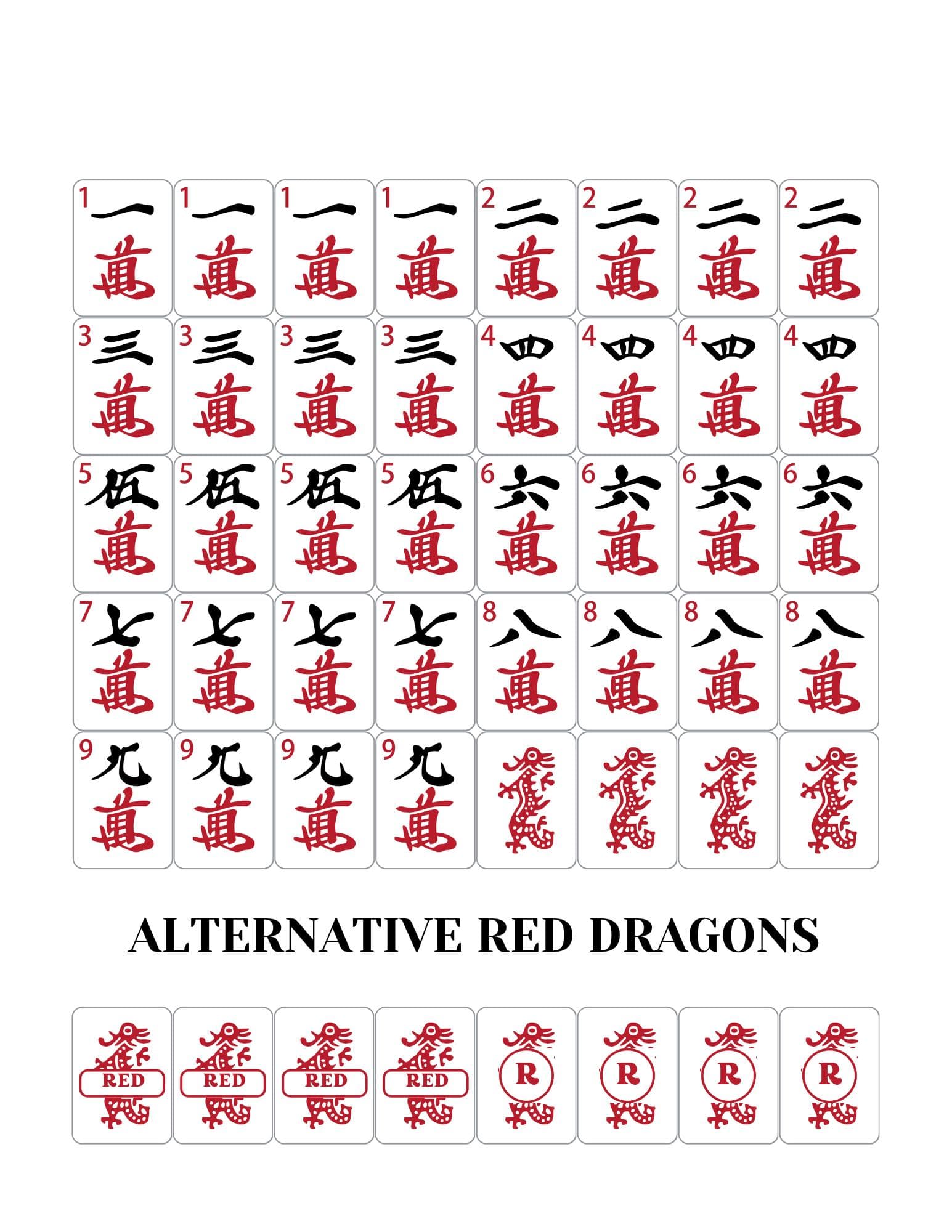 Printable American Mahjong Tiles PDF — 3D exploded assembly view
