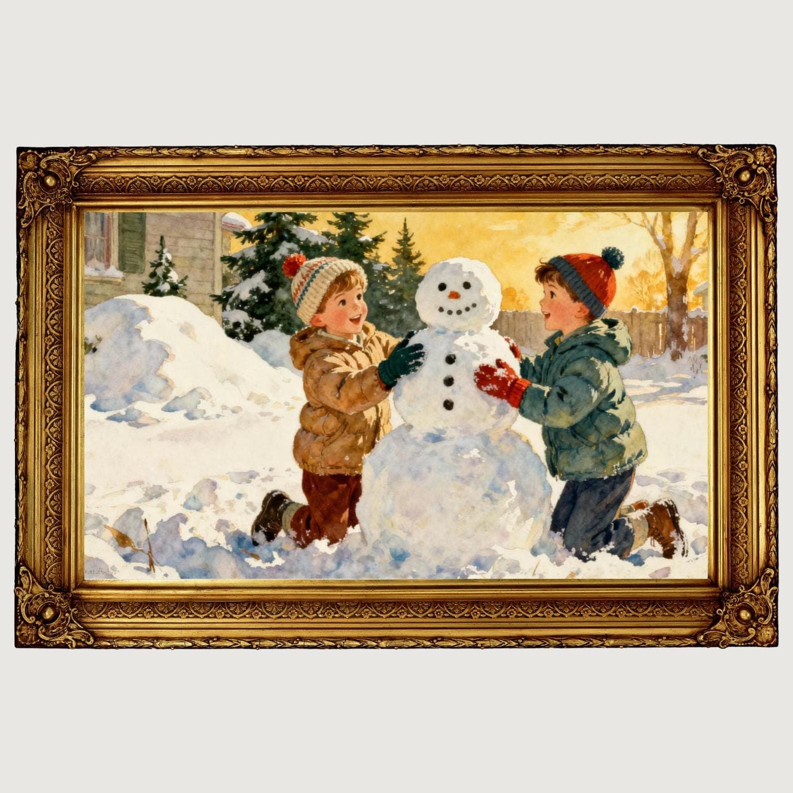 Vintage Christmas Art — 3D exploded assembly view
