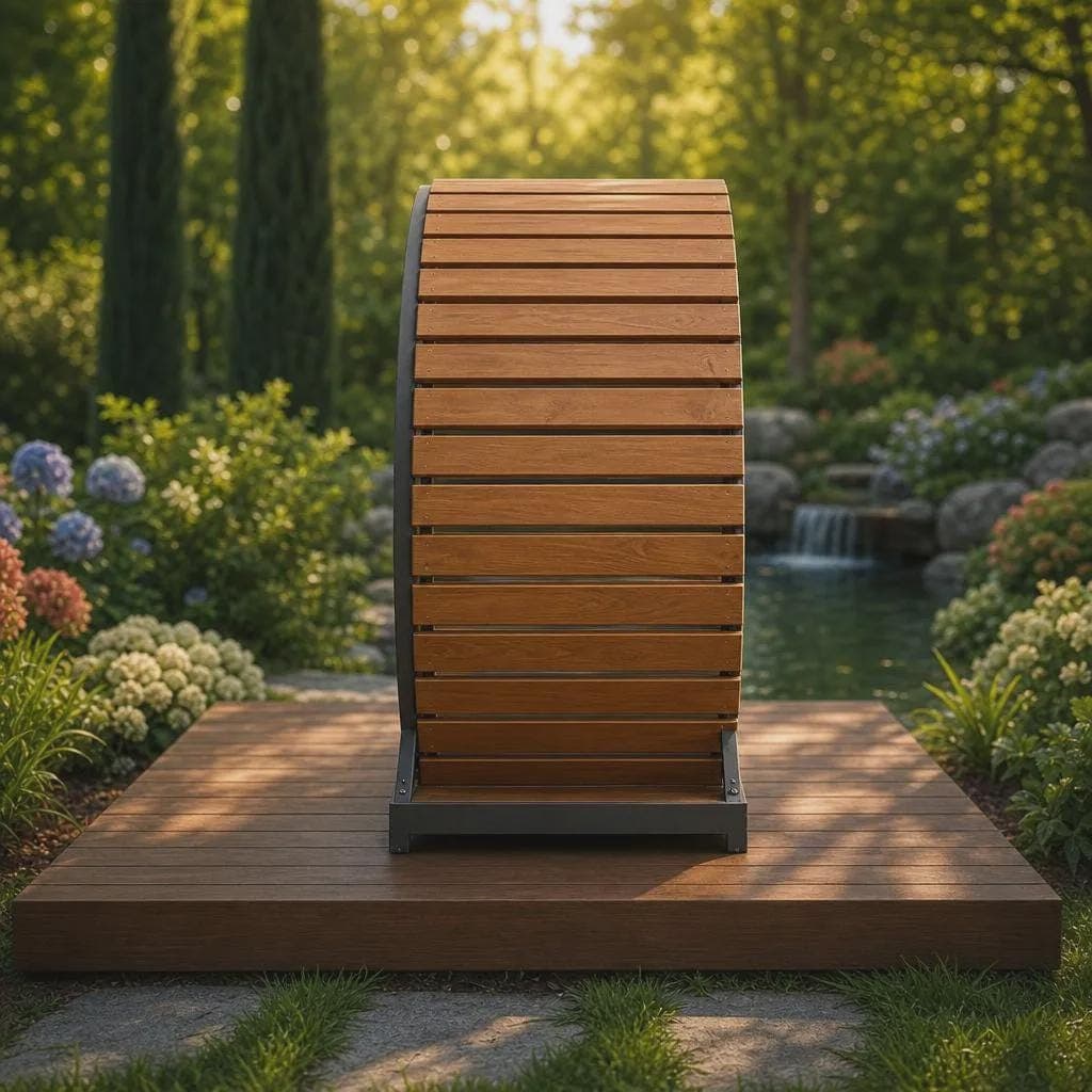 Circular Pergola Porch Swing Plans — Finished build photo
