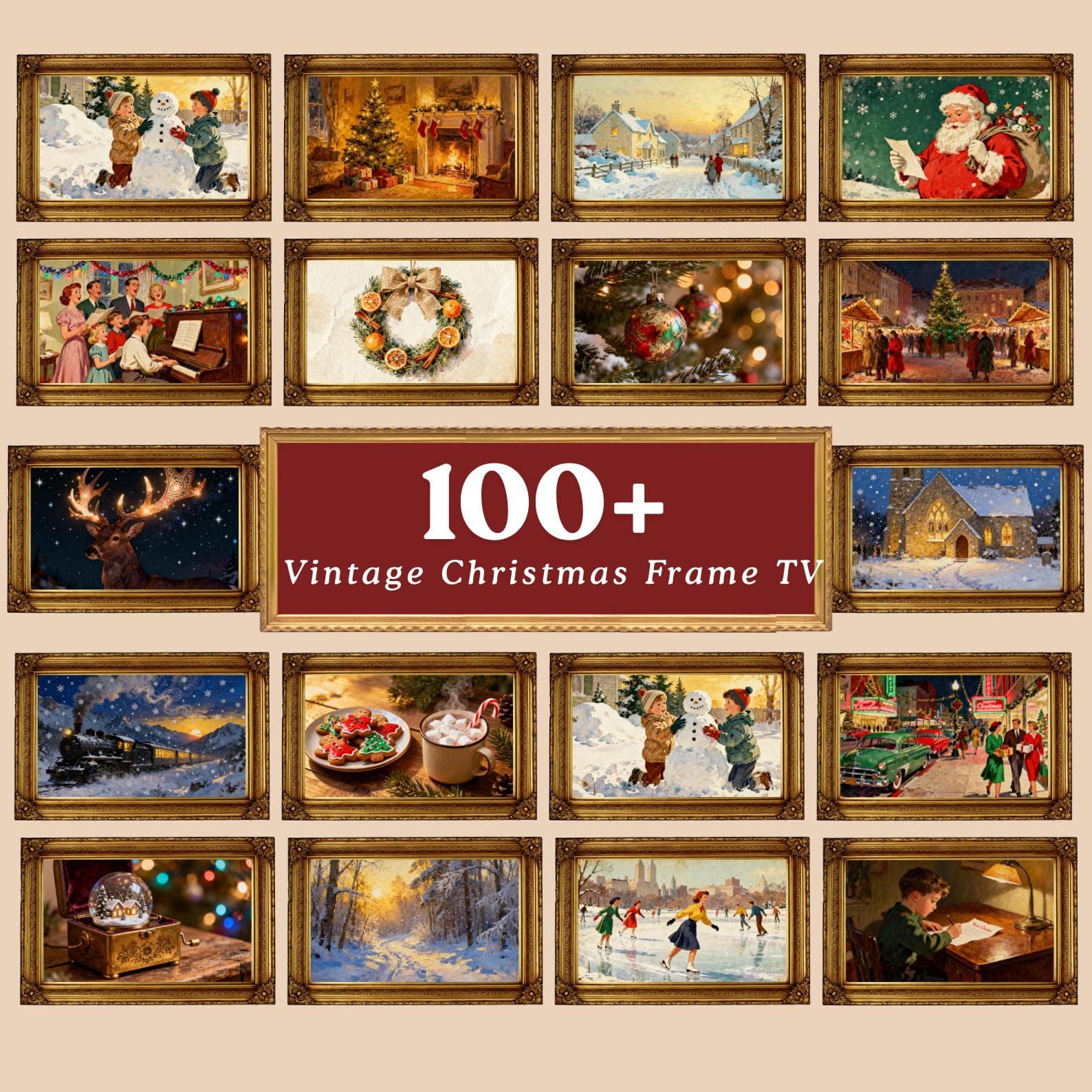 Vintage Christmas Art — Step-by-Step DIY Woodworking Plans PDF Blueprint