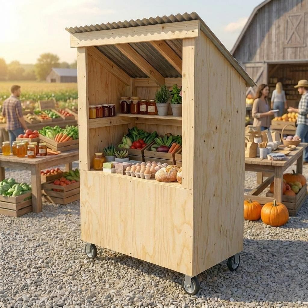 DIY Farmstand Plans — Cut list and material detail