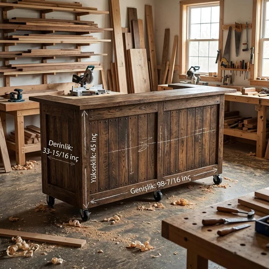 DIY Mobile Bar Plans — Step-by-step 3D assembly diagram