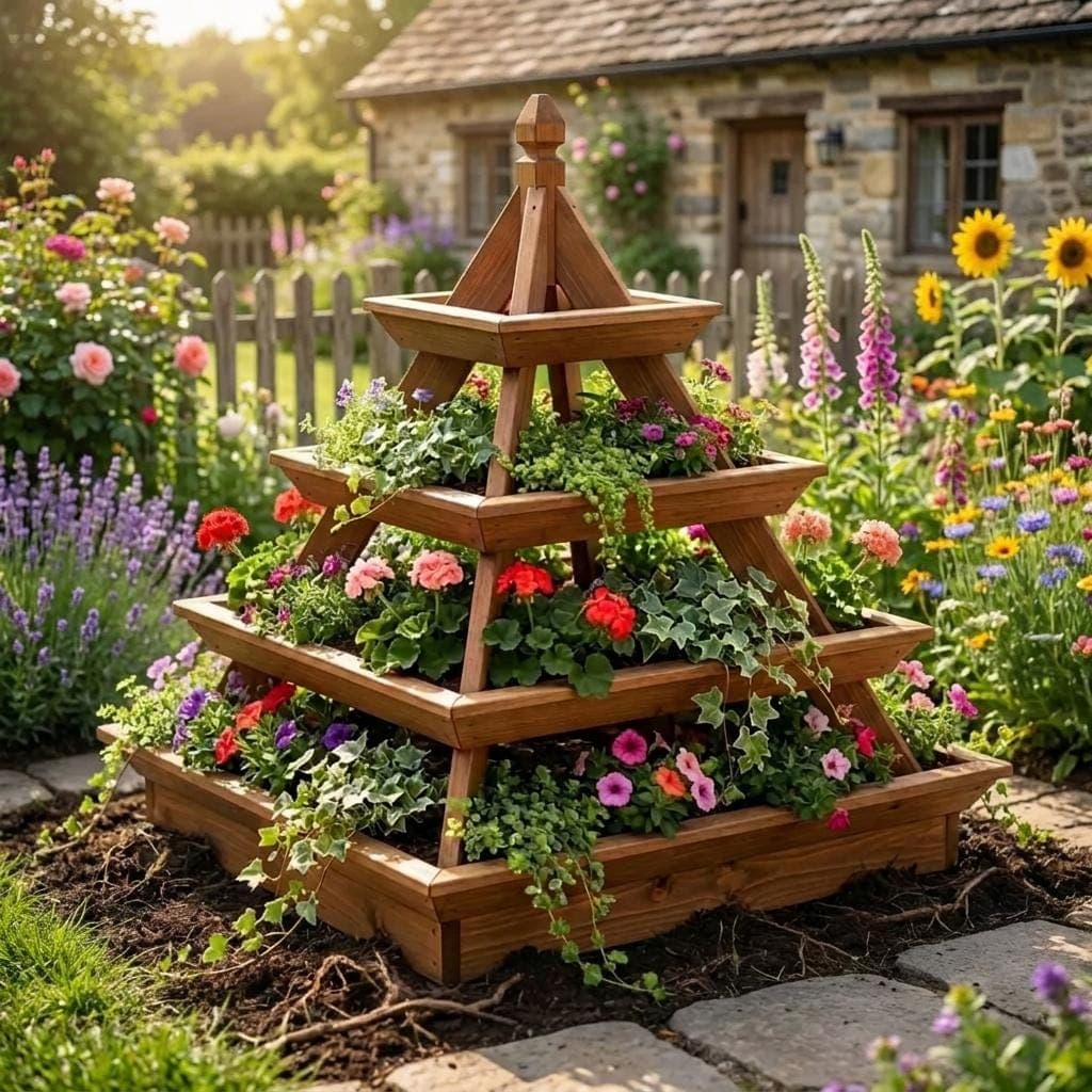 DIY Pyramid Strawberry Planter Plans — Step-by-Step DIY Woodworking Plans PDF Blueprint