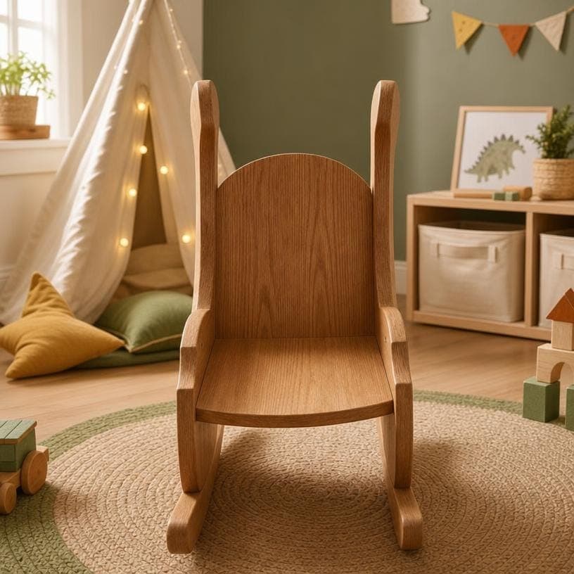 Kids Rocking Chair Plans — 3D exploded assembly view