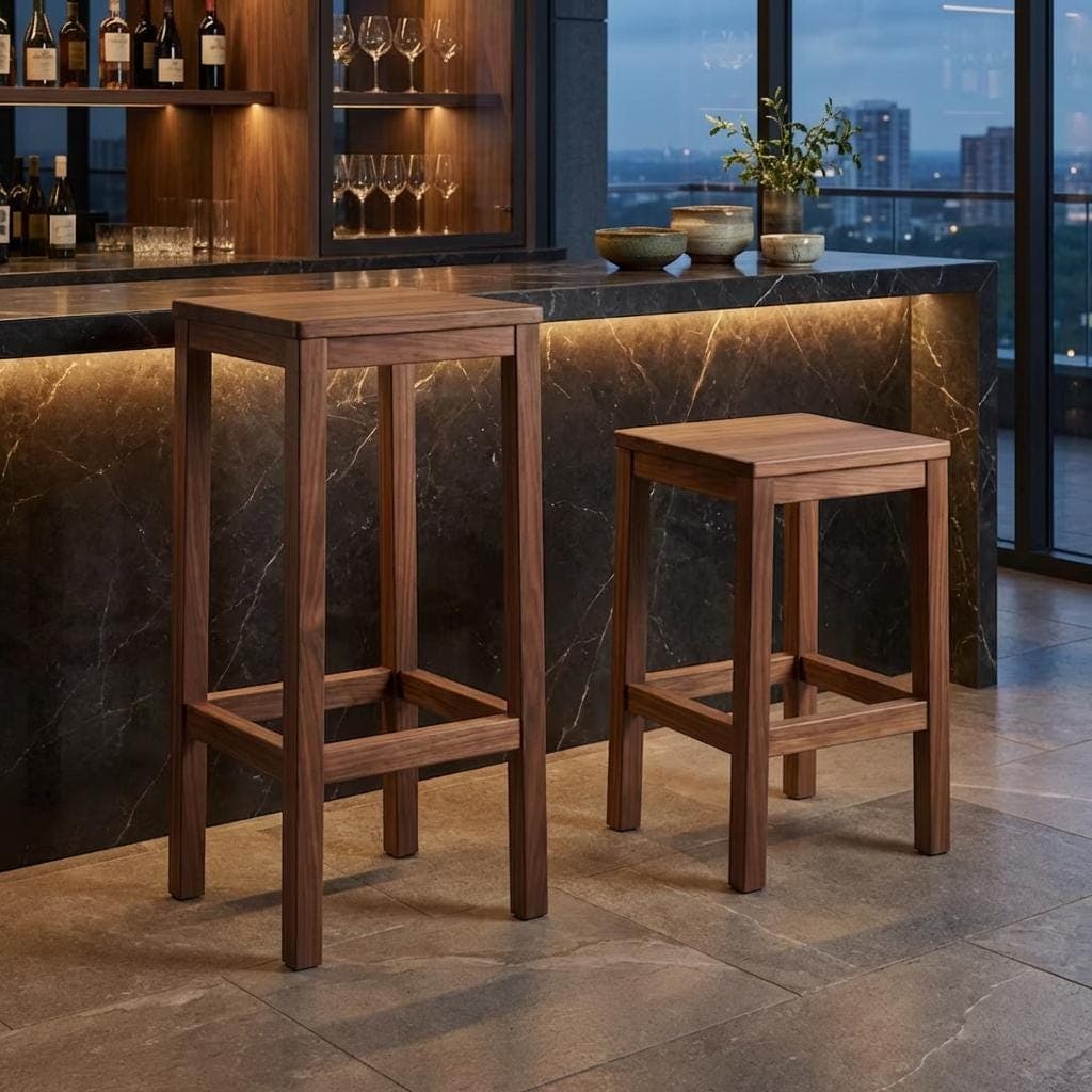DIY Bar Stool Plans — 3D exploded assembly view