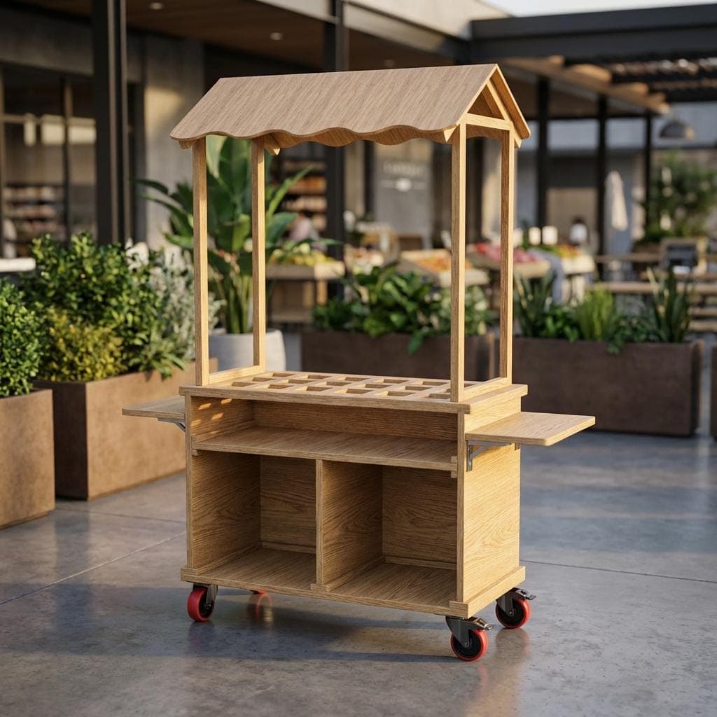 DIY Mobile Food Cart Plans — Cut list and material detail