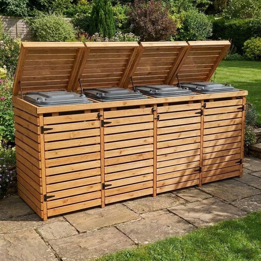 Four Wheelie Bin Storage Plans — Finished build photo