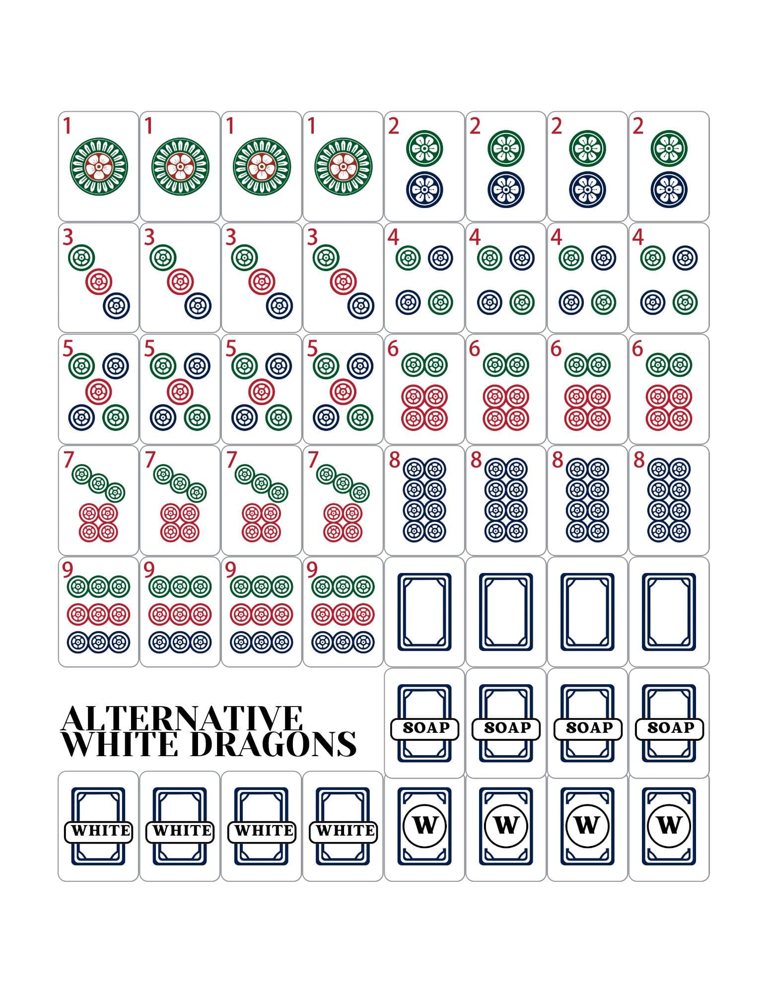Printable American Mahjong Tiles PDF — Step-by-step 3D assembly diagram