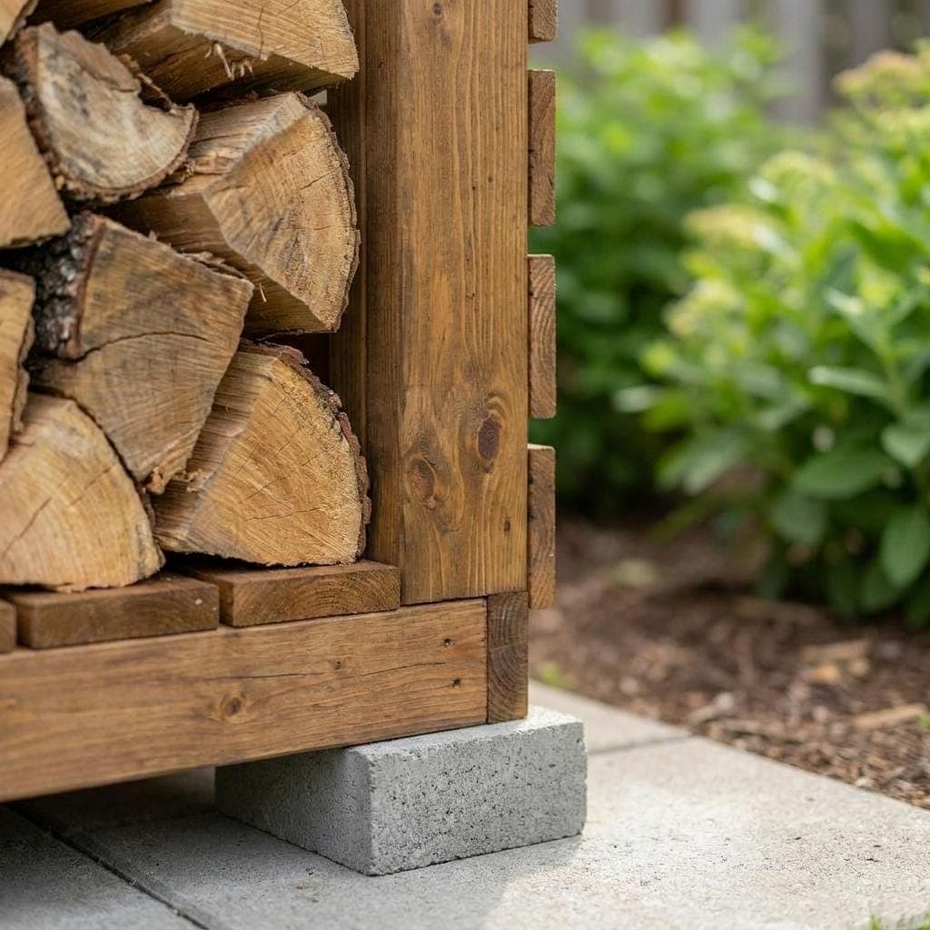 Modern Firewood Shed Plan — Finished build photo