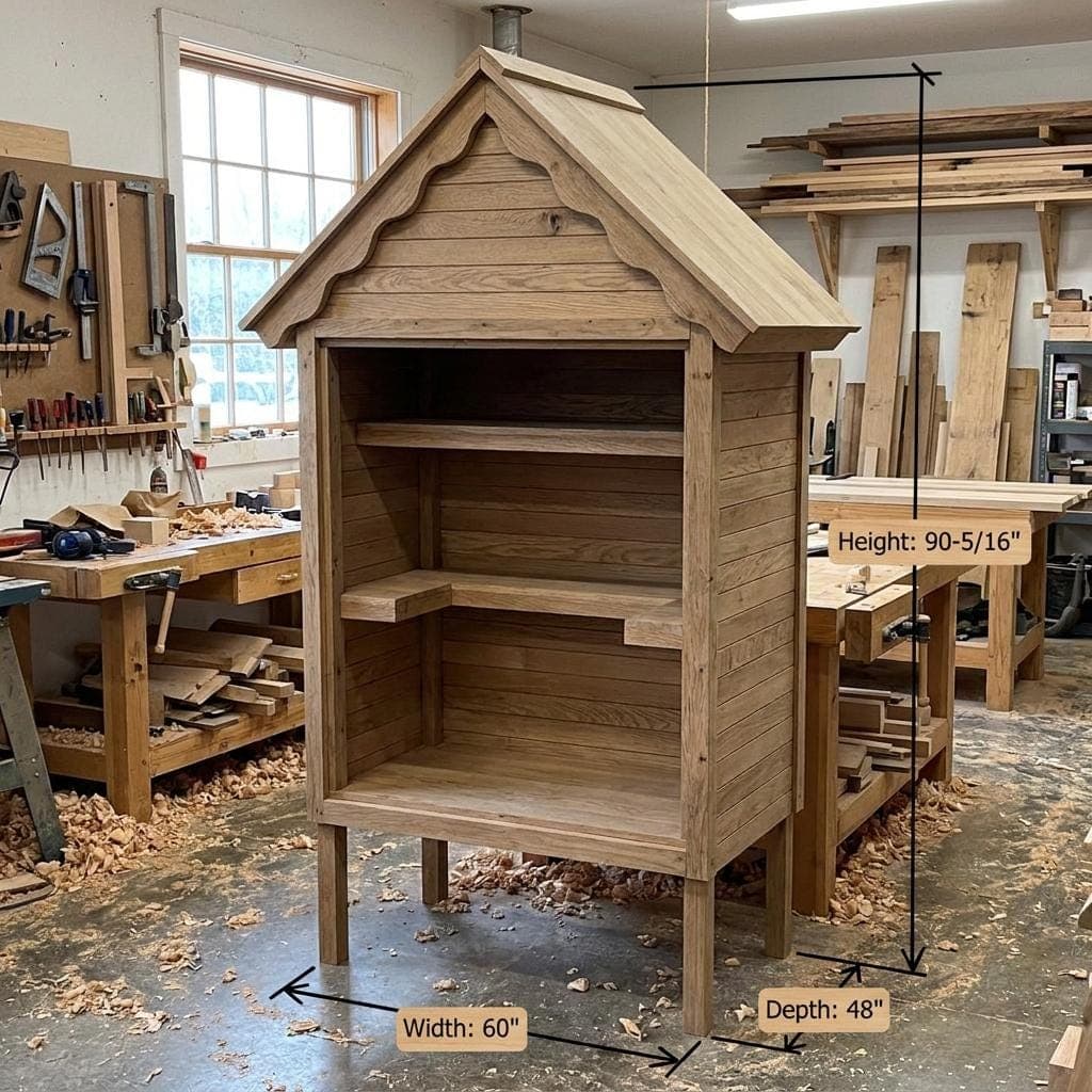 DIY Farmstand Plans — Step-by-step 3D assembly diagram