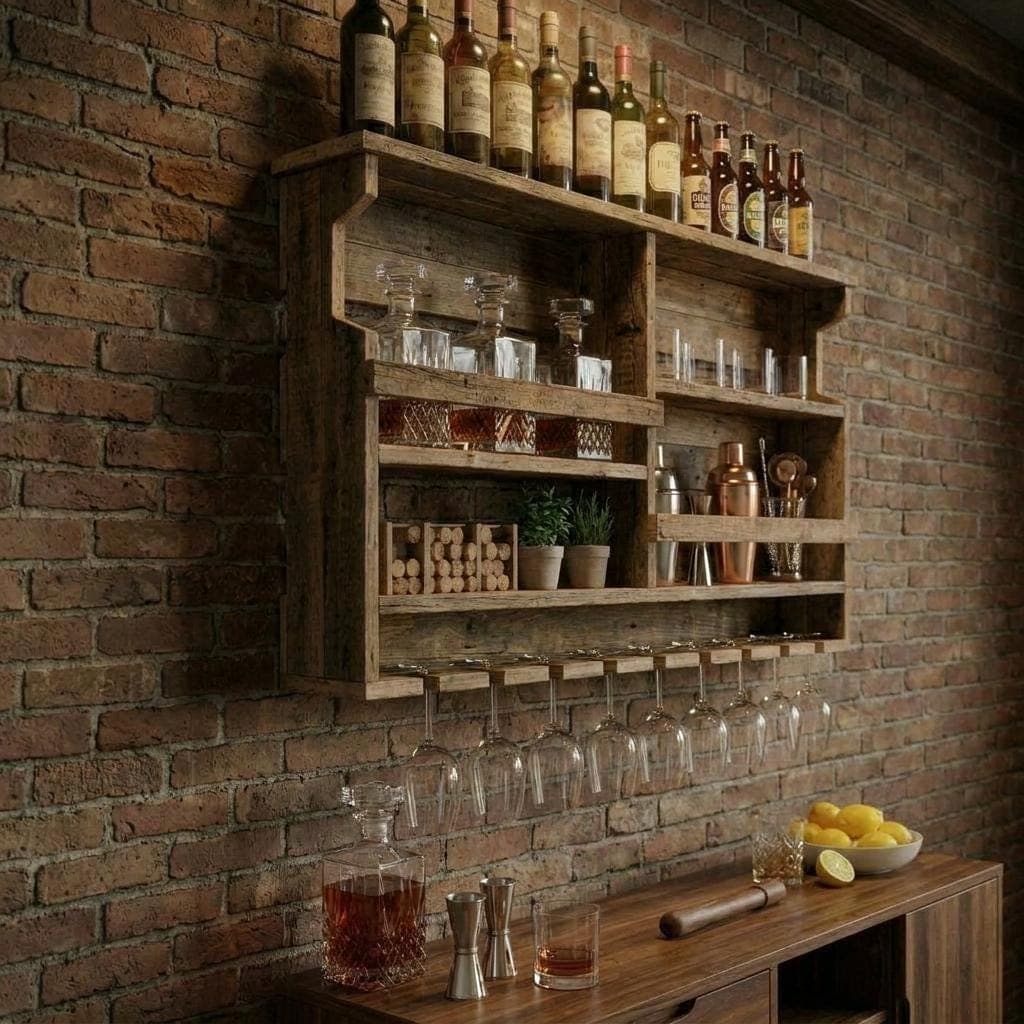 Wall Mounted Wine Rack Plans — Cut list and material detail
