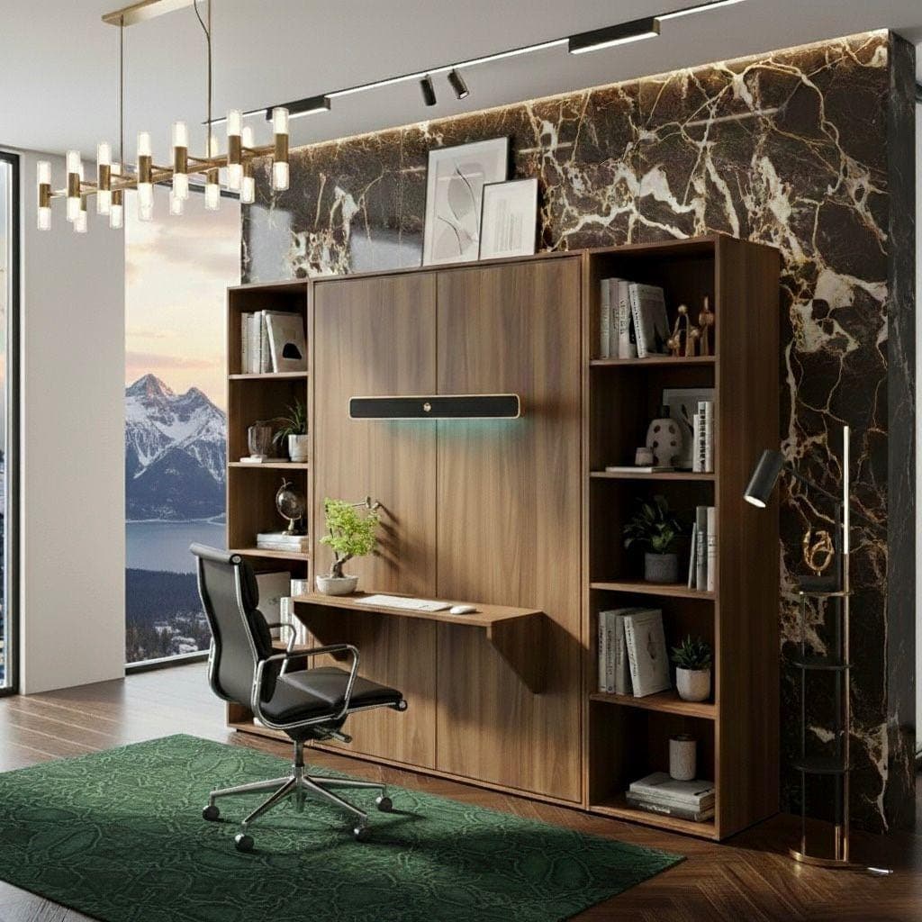 DIY Queen Murphy Bed with Desk Plans — Material and lumber overview