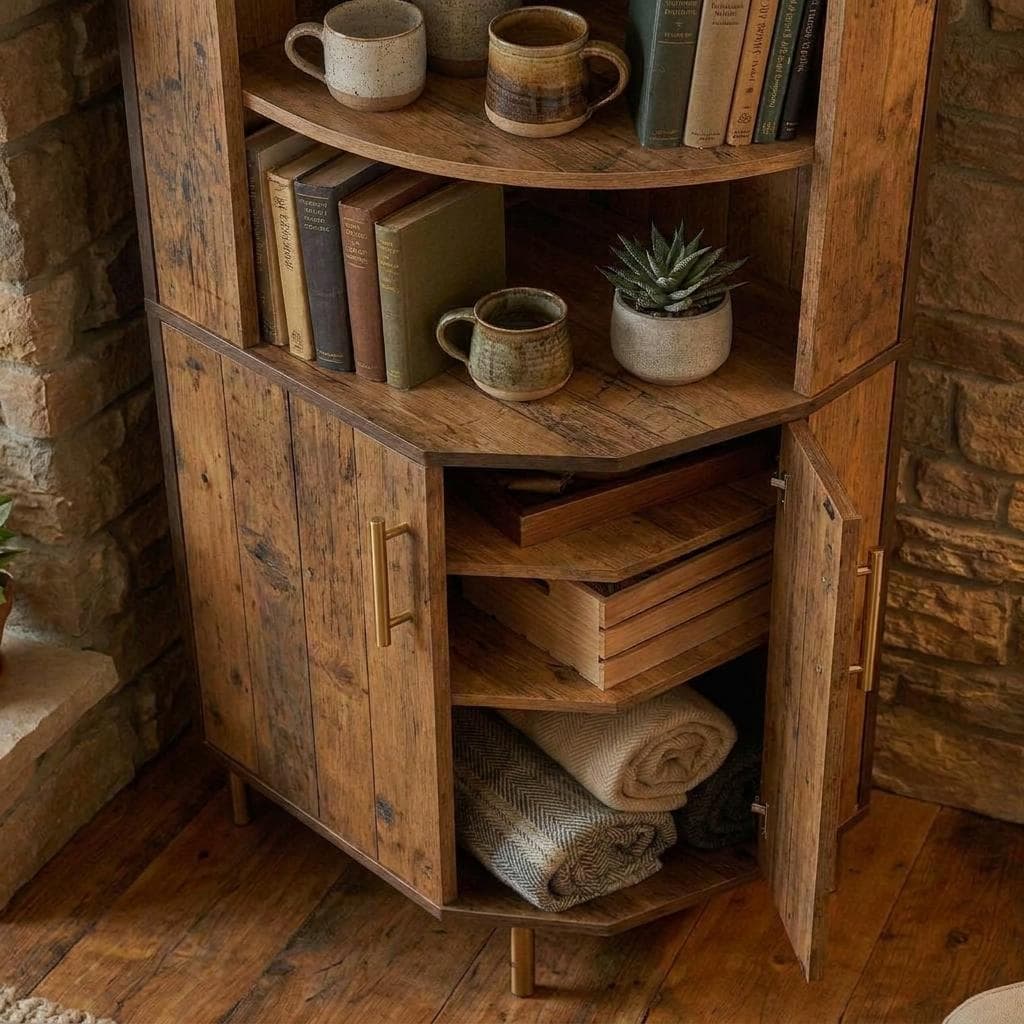 Corner Bookshelf Plans — Cut list and material detail