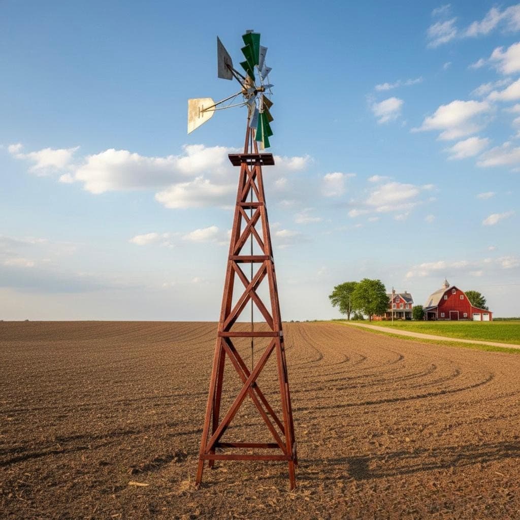 DIY 13 FT Wooden Windmill Plans — Step-by-step 3D assembly diagram