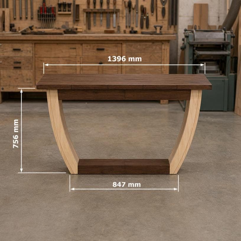 Midcentury Modern Dining Table Plans — Step-by-step 3D assembly diagram