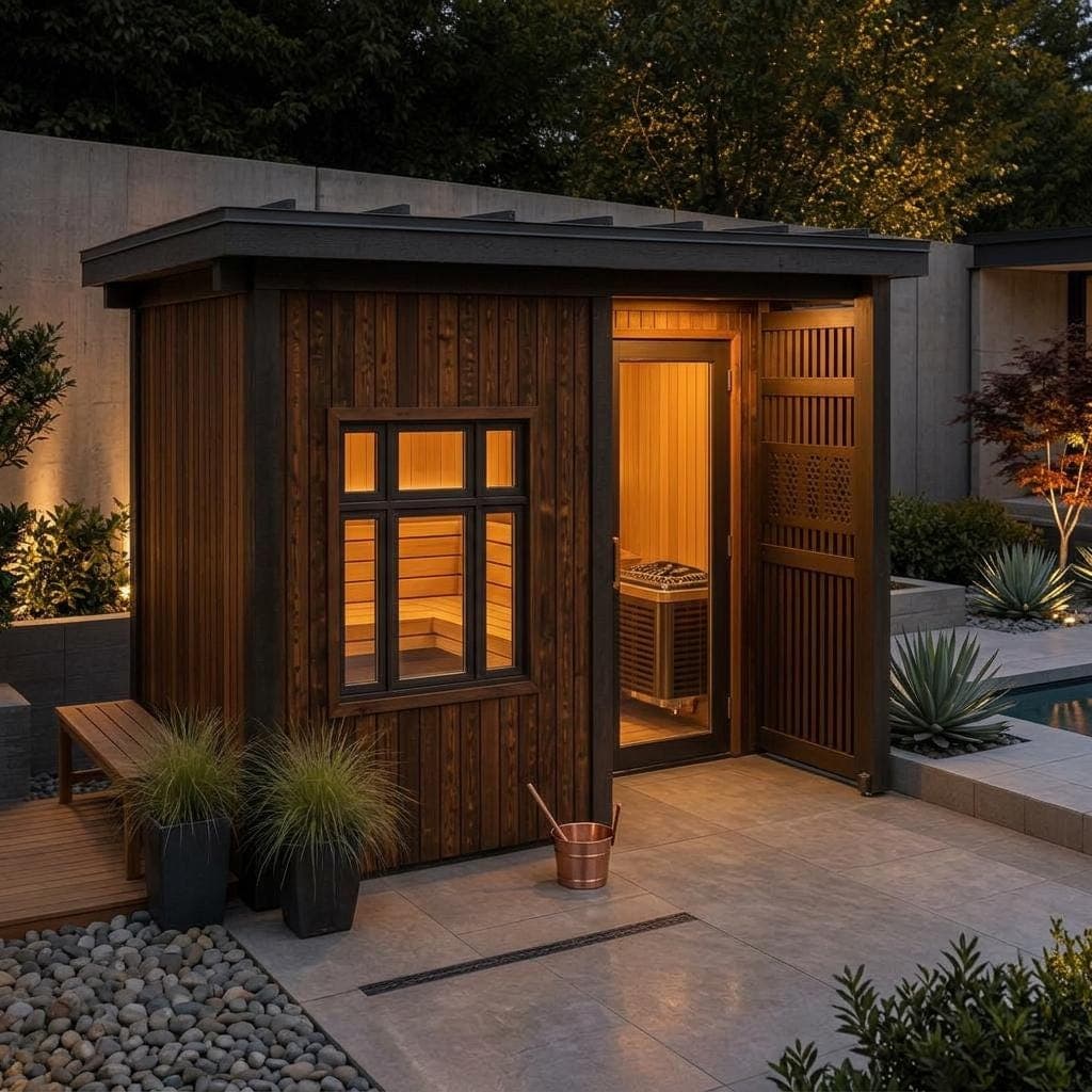 Modern Outdoor Sauna Plans — Material and lumber overview