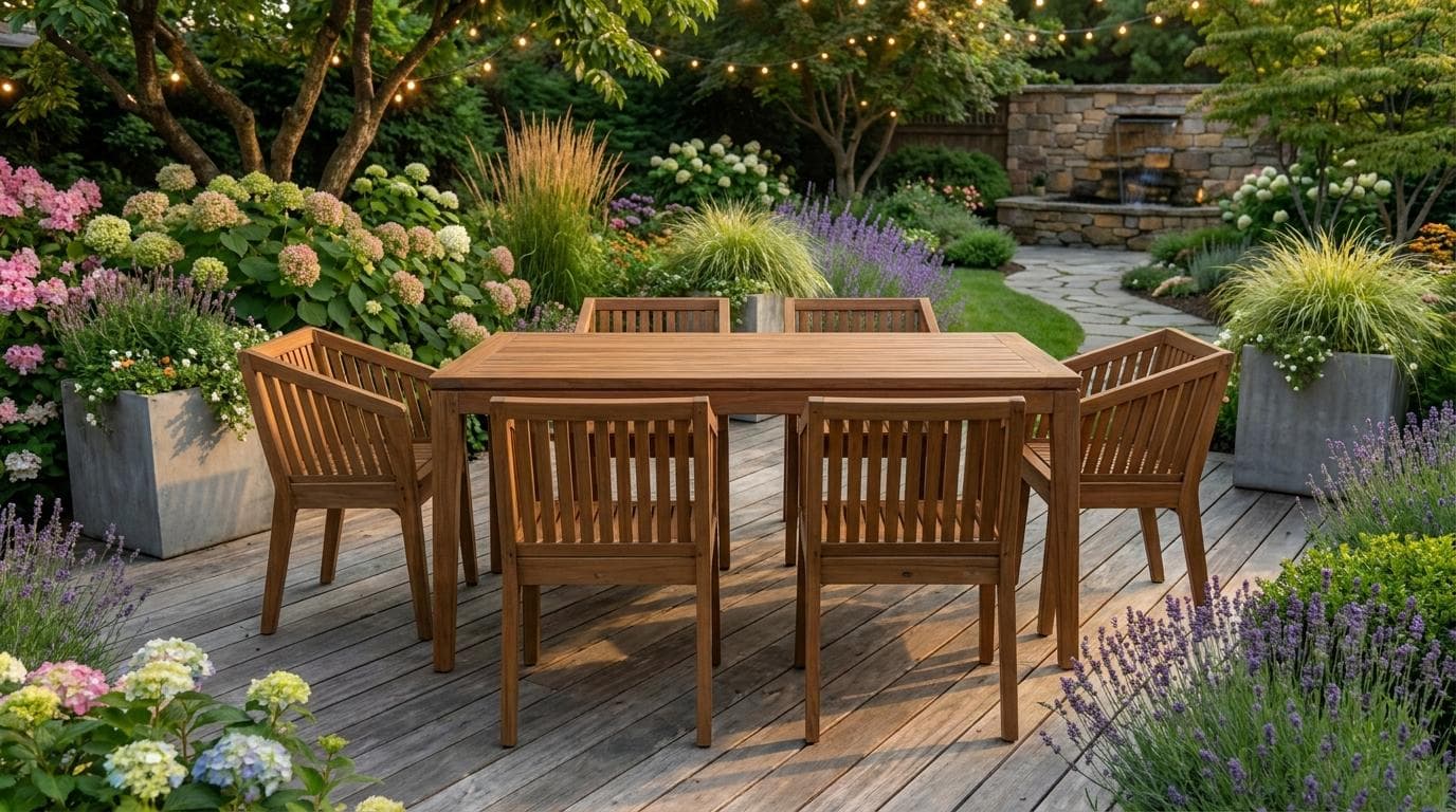 Outdoor Dining Set Plans — Finished build photo