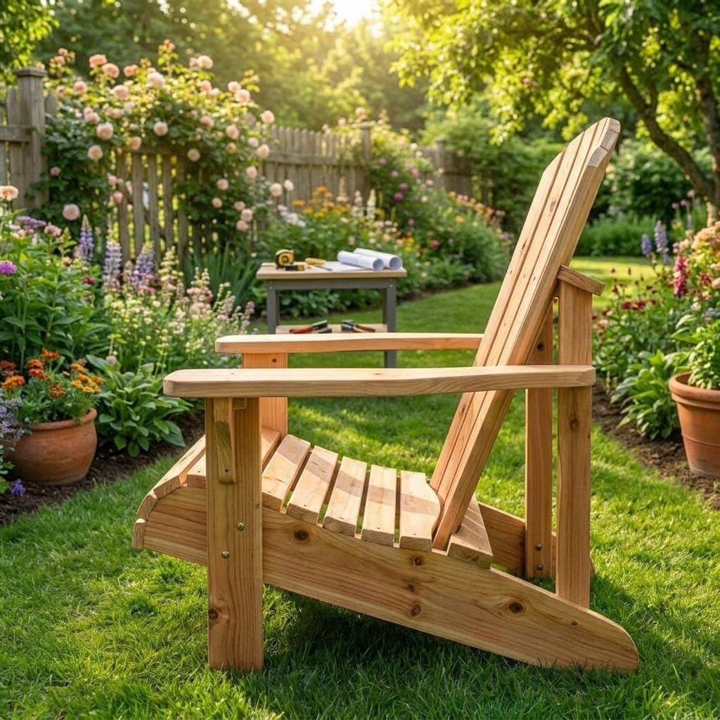 Folding Adirondack Chair Plans — Cut list and material detail