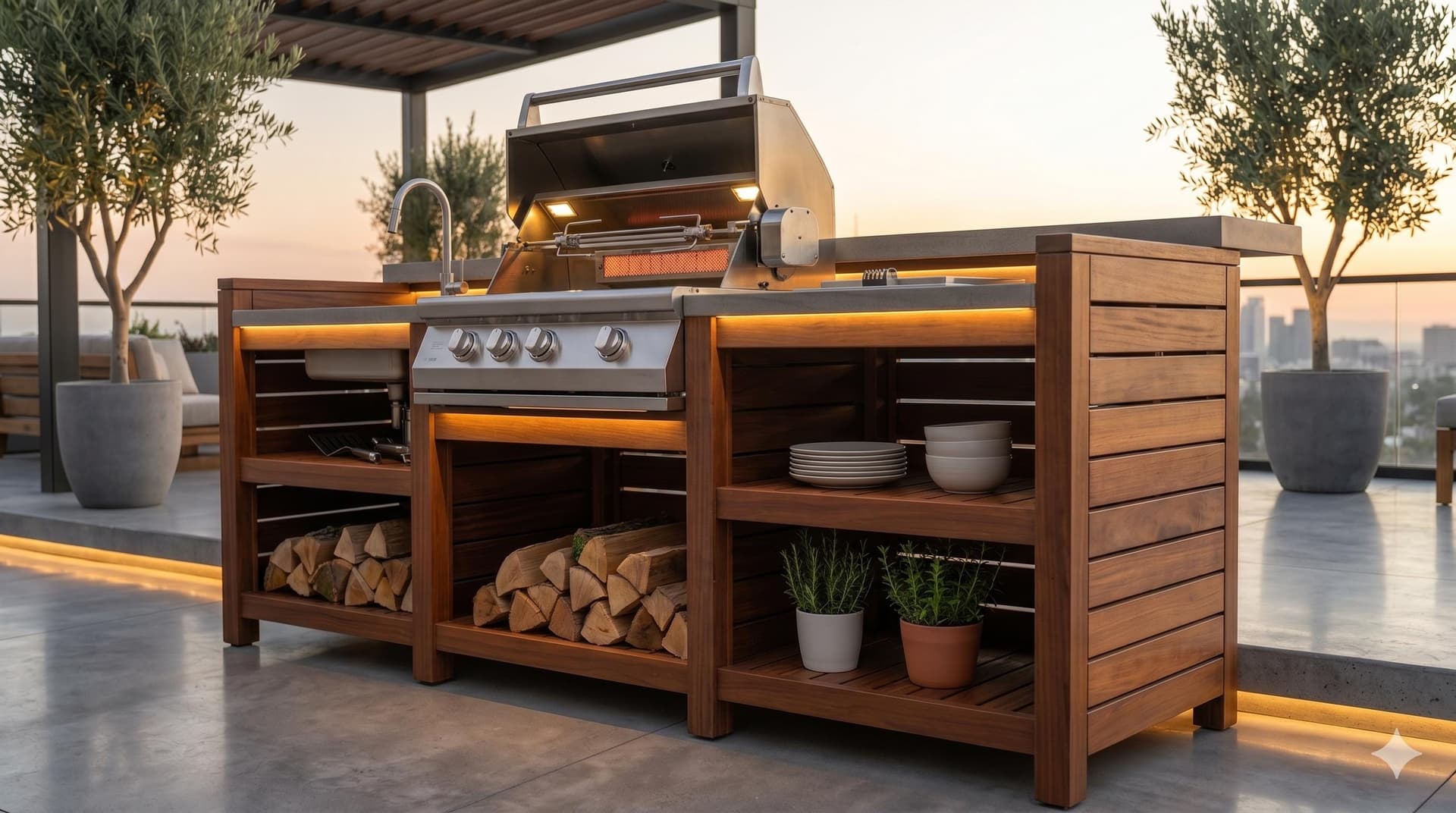 DIY Outdoor Kitchen Plans — Material and lumber overview