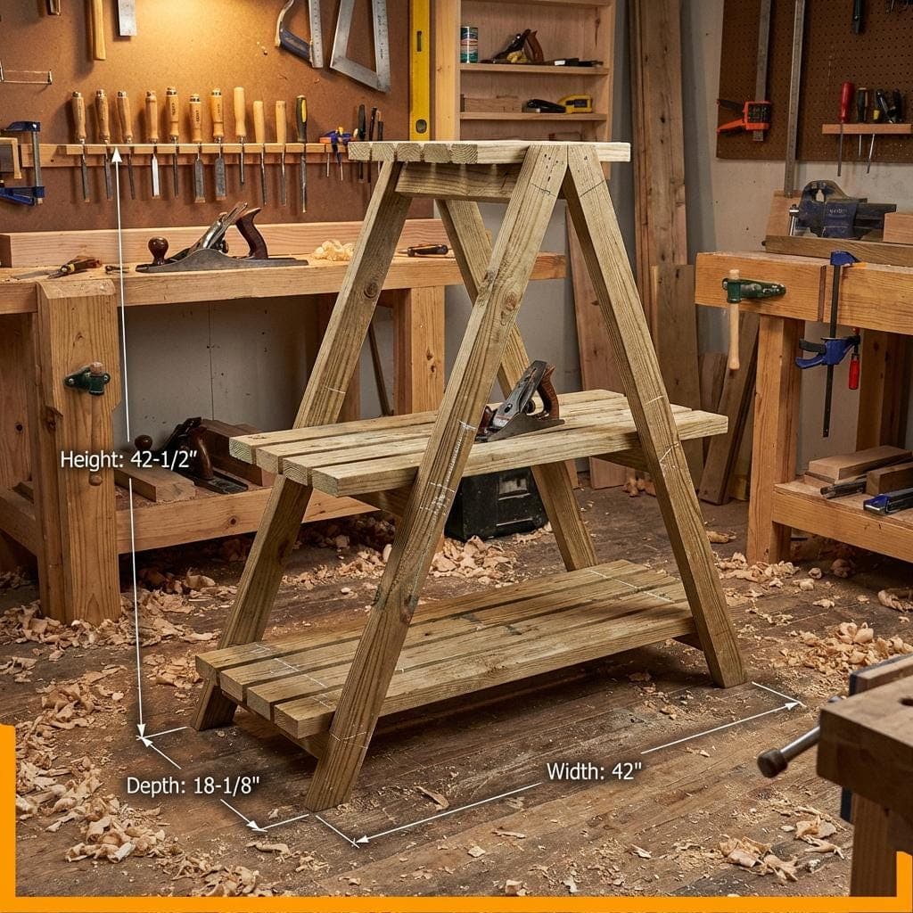 Rustic 3 Tier Wooden Plant Stand Plans — Step-by-step 3D assembly diagram