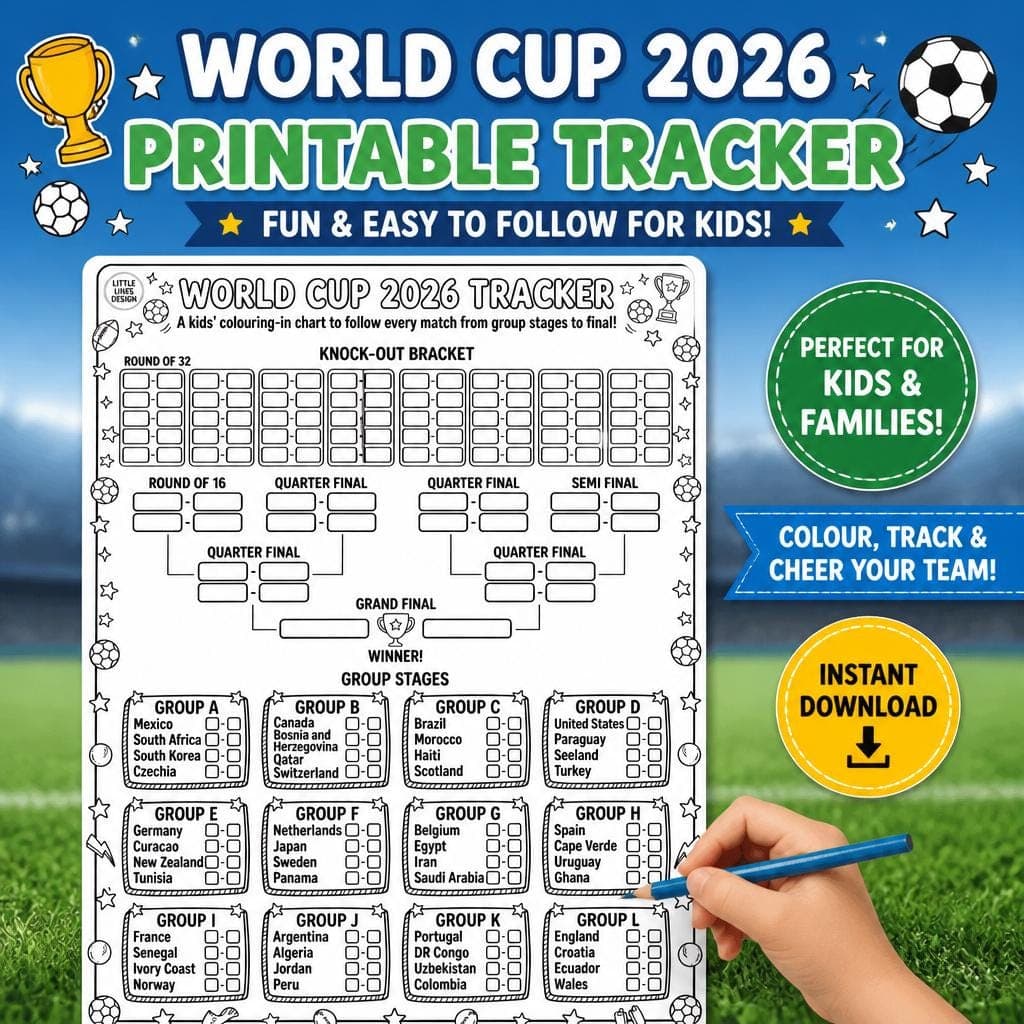 World Cup 2026 Tracker for Kids — 3D exploded assembly view