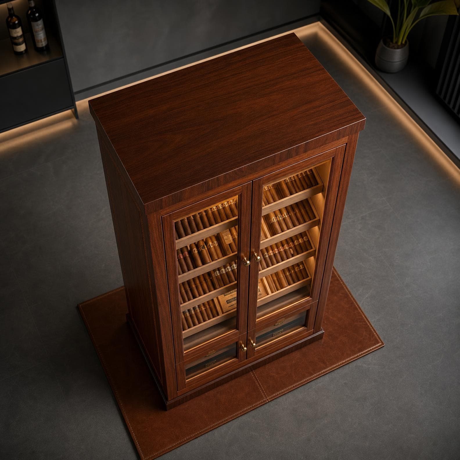 Large Cigar Humidor Cabinet Plan — Cut list and material detail