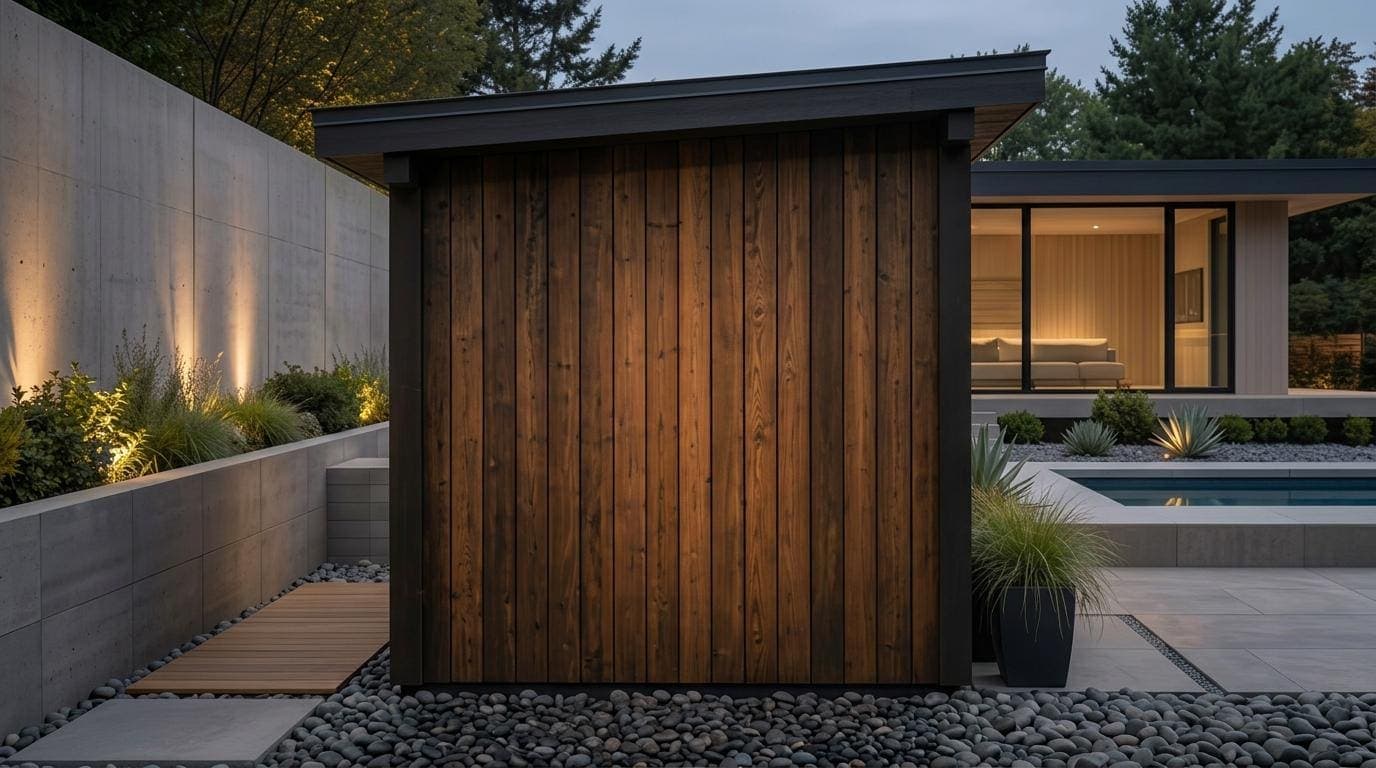 Modern Outdoor Sauna Plans — Cut list and material detail