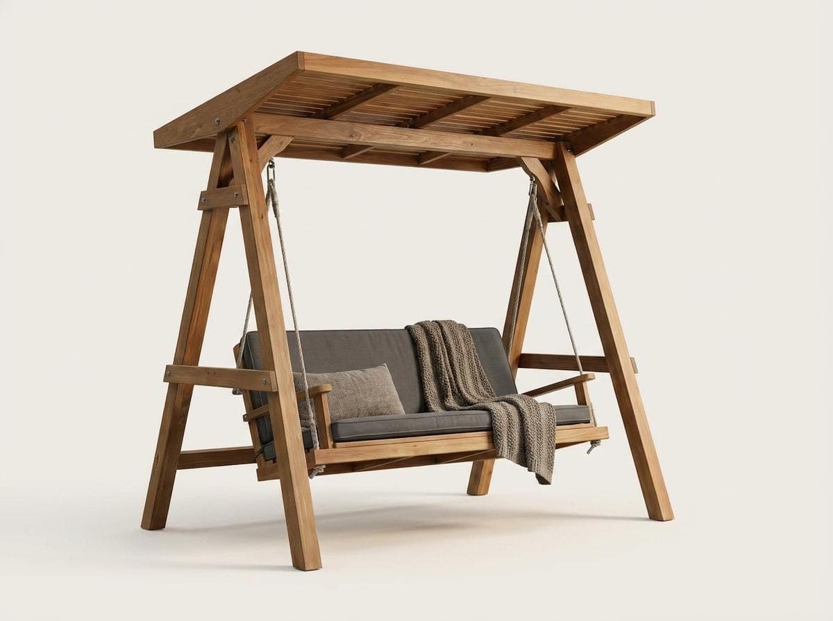 Arbor Swing Plans — 3D exploded assembly view