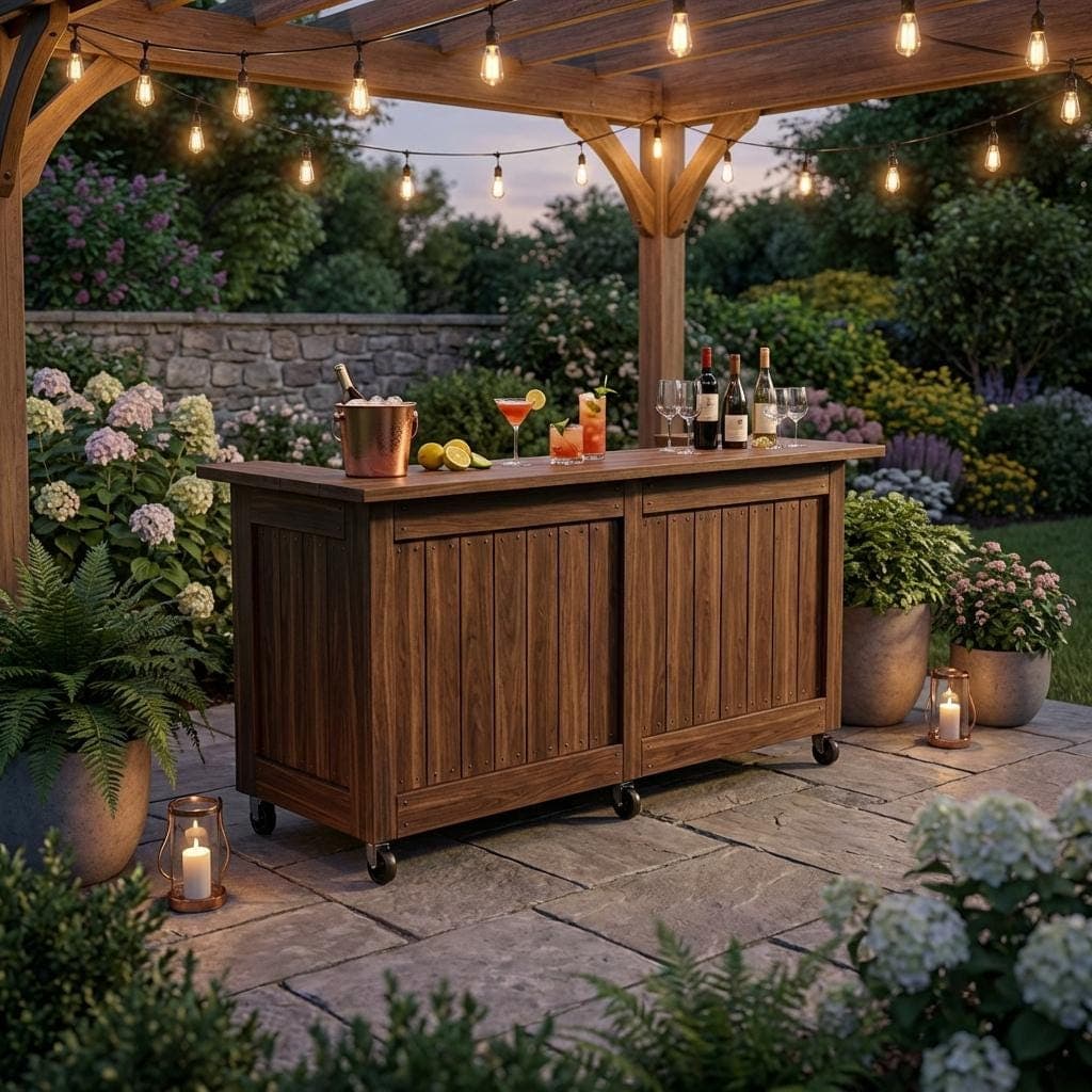 DIY Mobile Bar Plans — Finished build photo