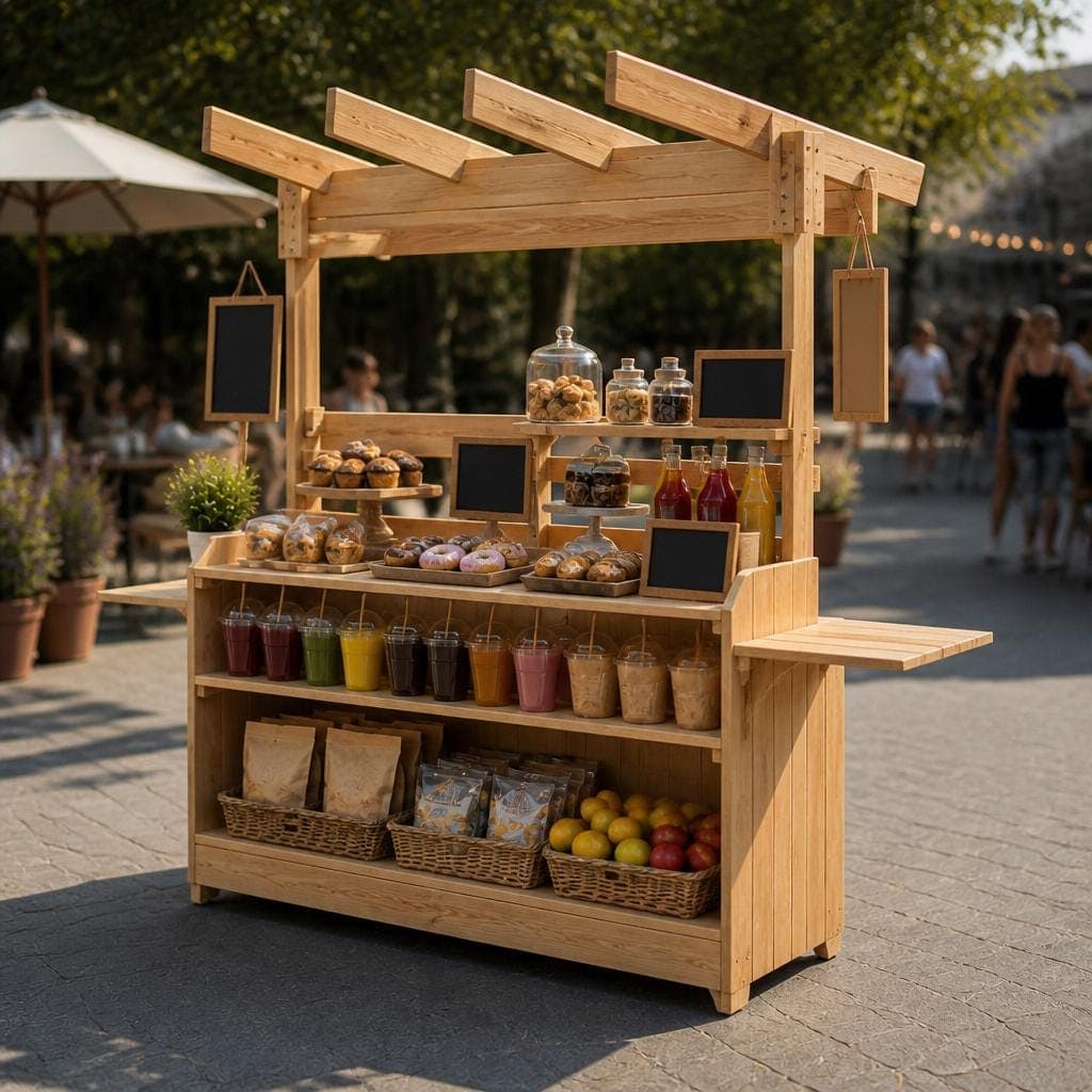 DIY Collapsible Coffee Cart Plans — Finished build photo